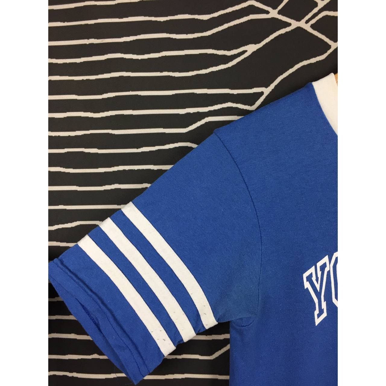 Augusta Sportswear × Vintage Vtg 50/50 Augusta Sportswear Young Life Sleeve Stripe Tee Size US S / EU 44-46 / 1 - 6 Thumbnail