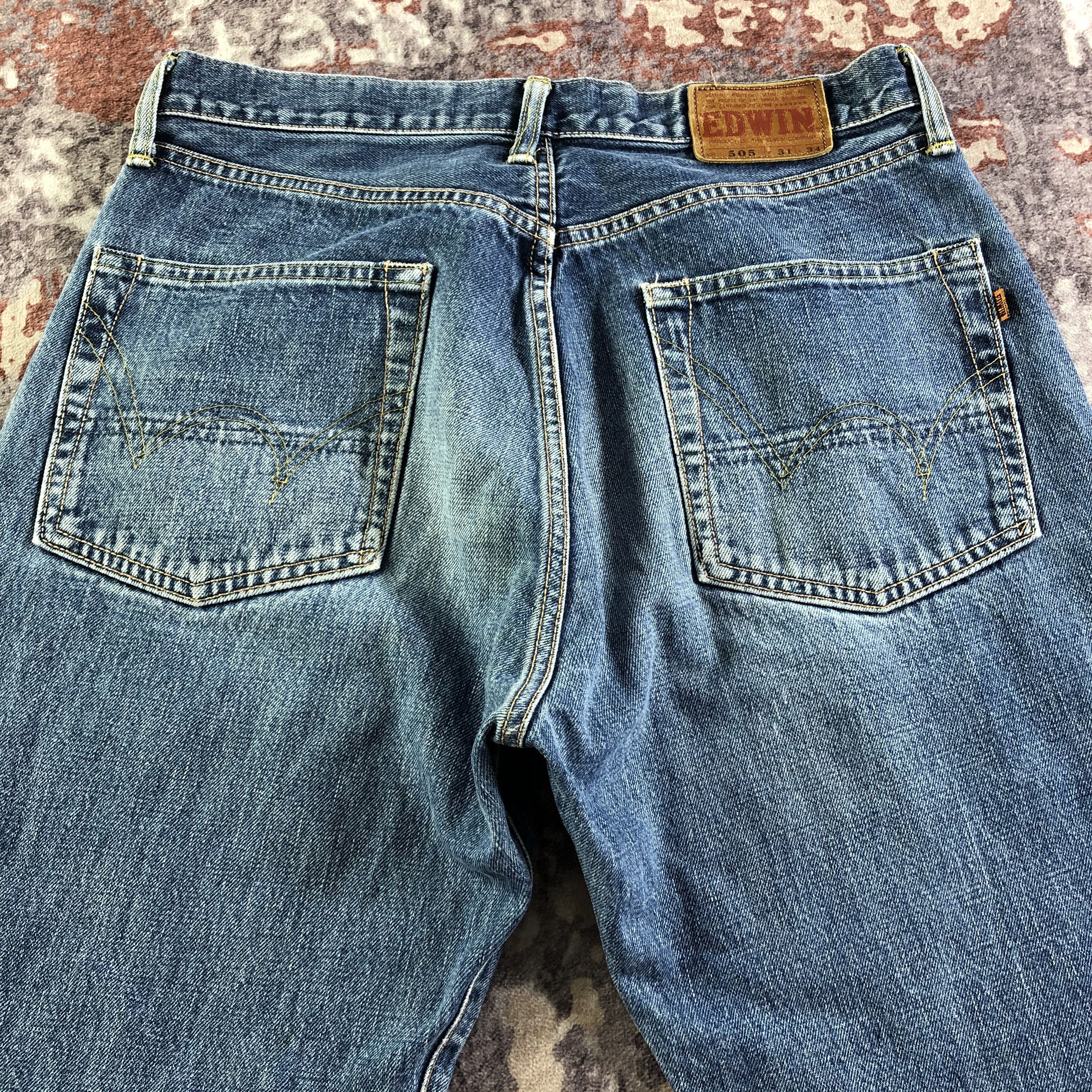 Edwin Vintage Blue Wash Edwin 505 Selvedge Jeans-JM3636 Size US 32 / EU 48 - 5 Thumbnail