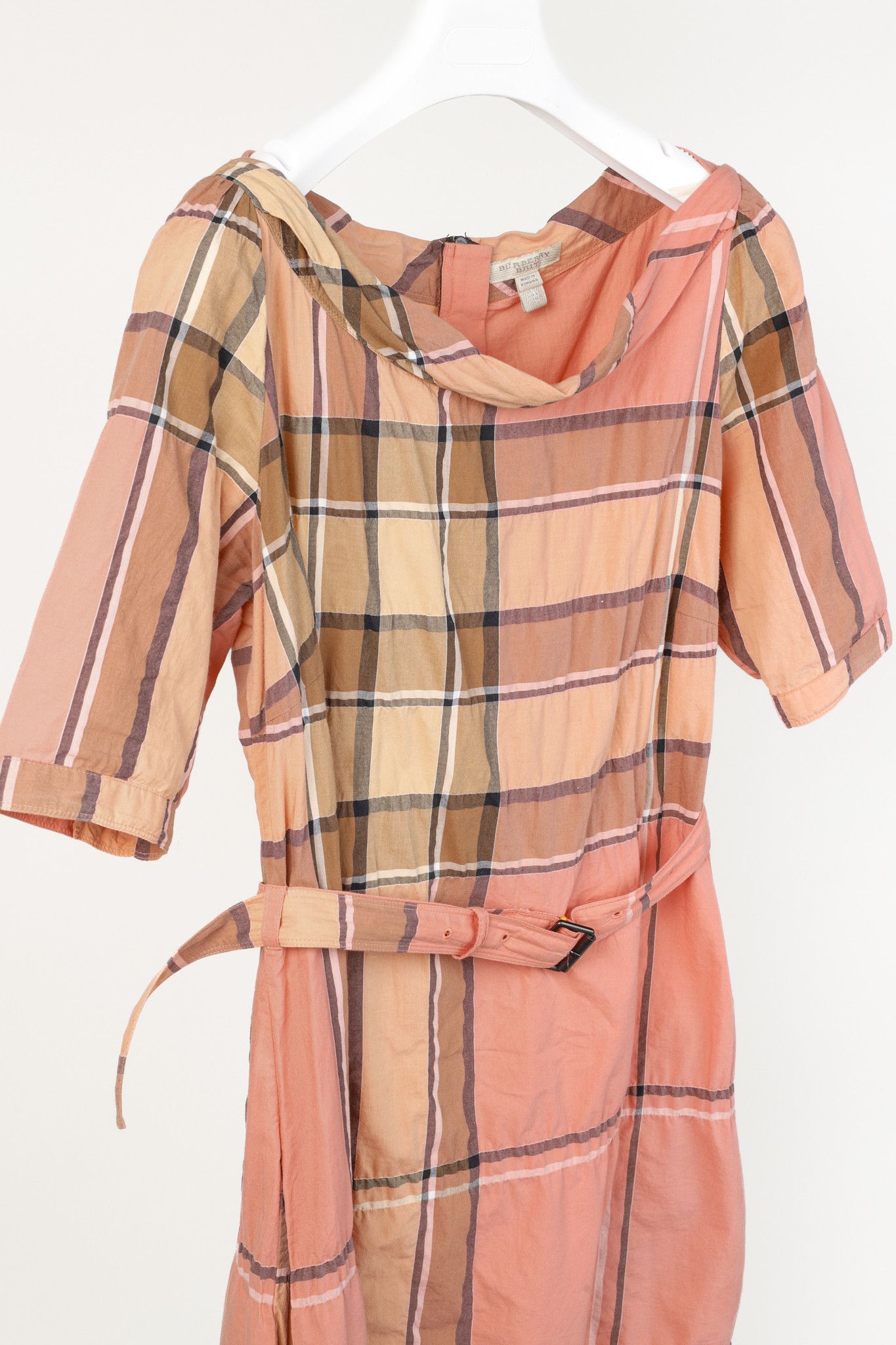 Burberry Burberry Brit Pink Check Belted Sheath Dress Size M / US 6-8 / IT 42-44 - 3 Thumbnail