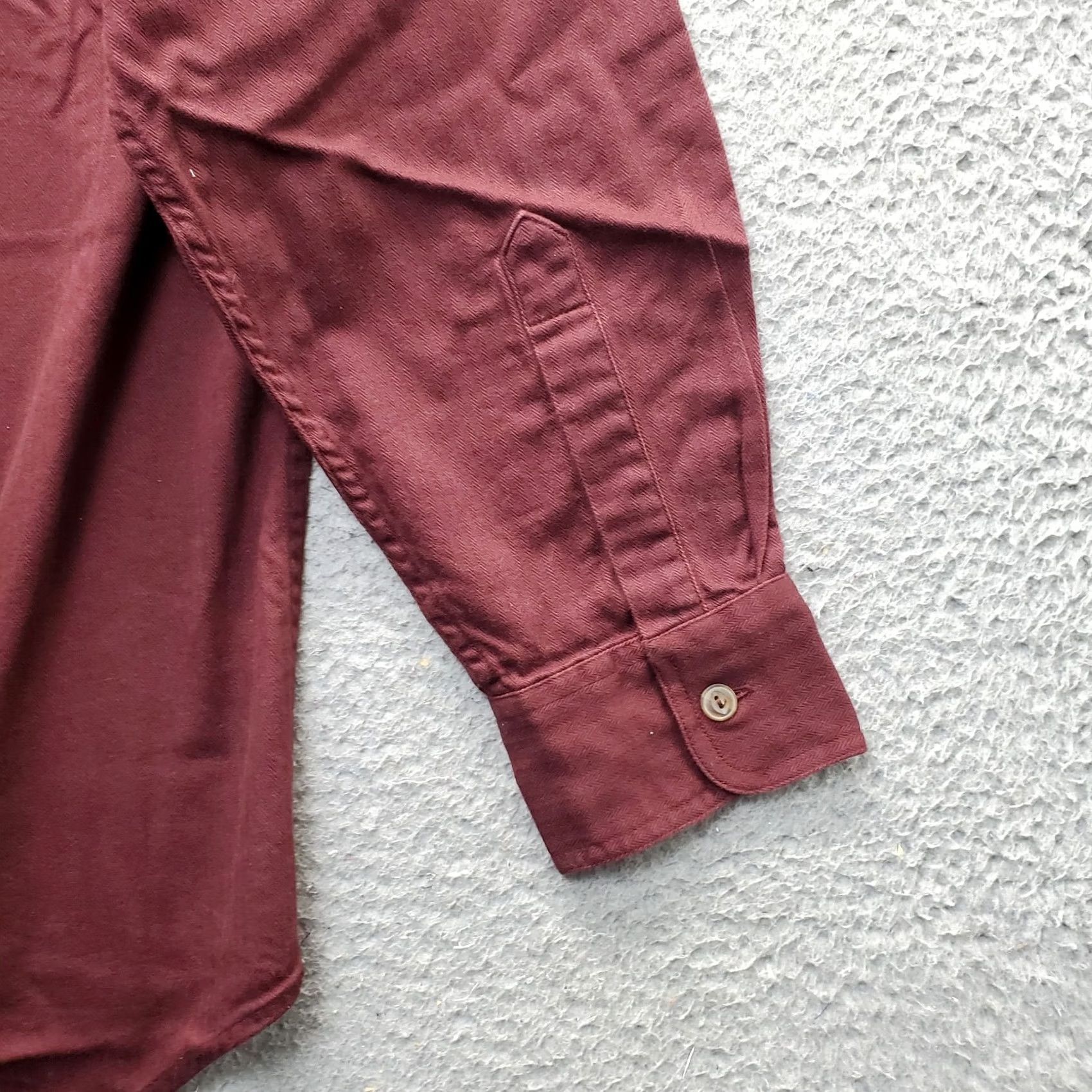 Chaps Chaps Men's Burgundy Oversized Shirt Button-Up Long Sleeve Collared Shirt - Size L Size US L / EU 52-54 / 3 - 7 Thumbnail