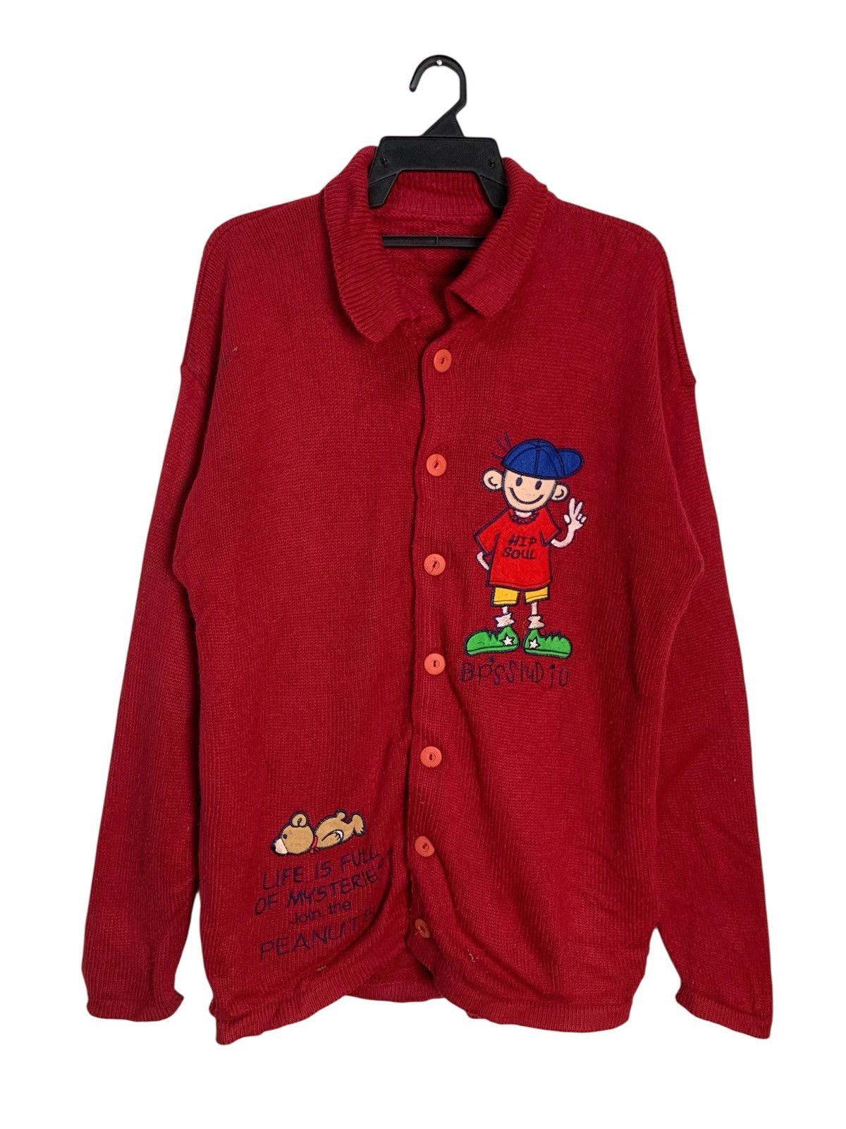 Peanuts Rare Design Vintage Bp’s Studio Knitwear Cardigan Size L / US 10 / IT 46 - 1 Thumbnail