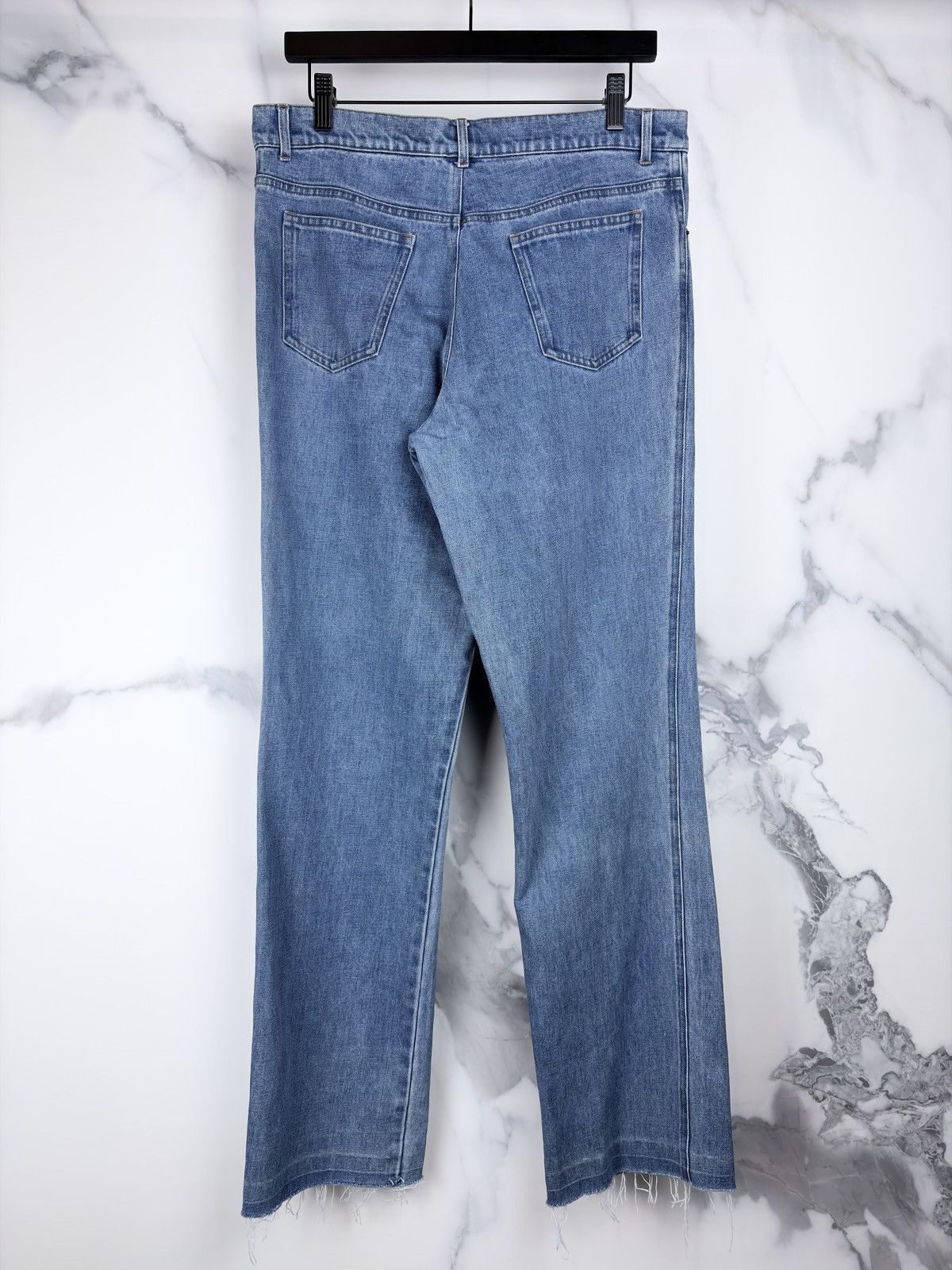 Raf Simons SS05 Raf Simons Bootcut Raw Hem Faded Blue Denim Jeans Size US 32 / EU 48 - 2 Thumbnail