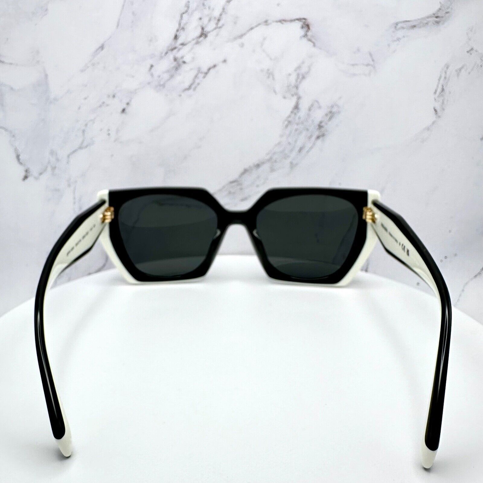 Prada New Prada Sunglasses Womens Black White Symbole Logo Size ONE SIZE - 18 Thumbnail