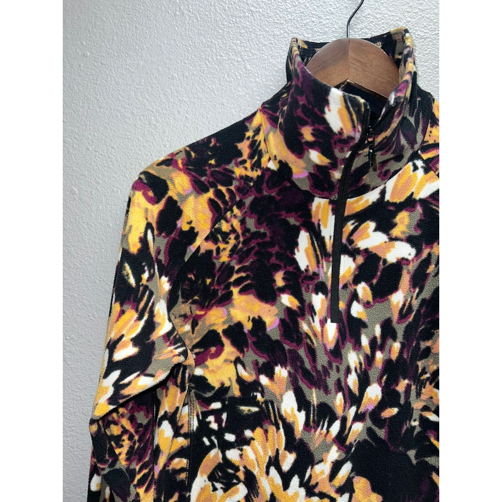 Vintage Womens Columbia Floral Print Fleece Sweatshirt Pullover M Size M / US 6-8 / IT 42-44 - 3 Thumbnail