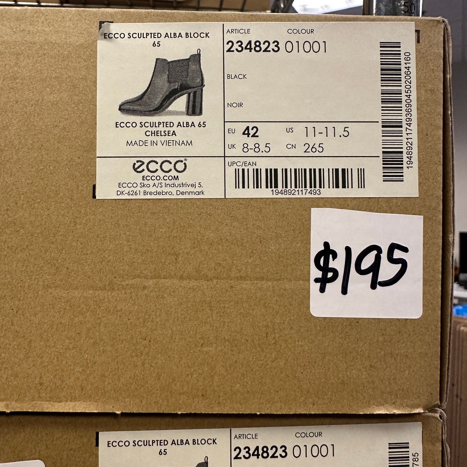 Ecco ECCO WOMEN'S 42 SCULPTED ALBA BLOCK 65 CHELSEA SHINE BLACK Size US 11.5 / IT 41.5 - 7 Thumbnail