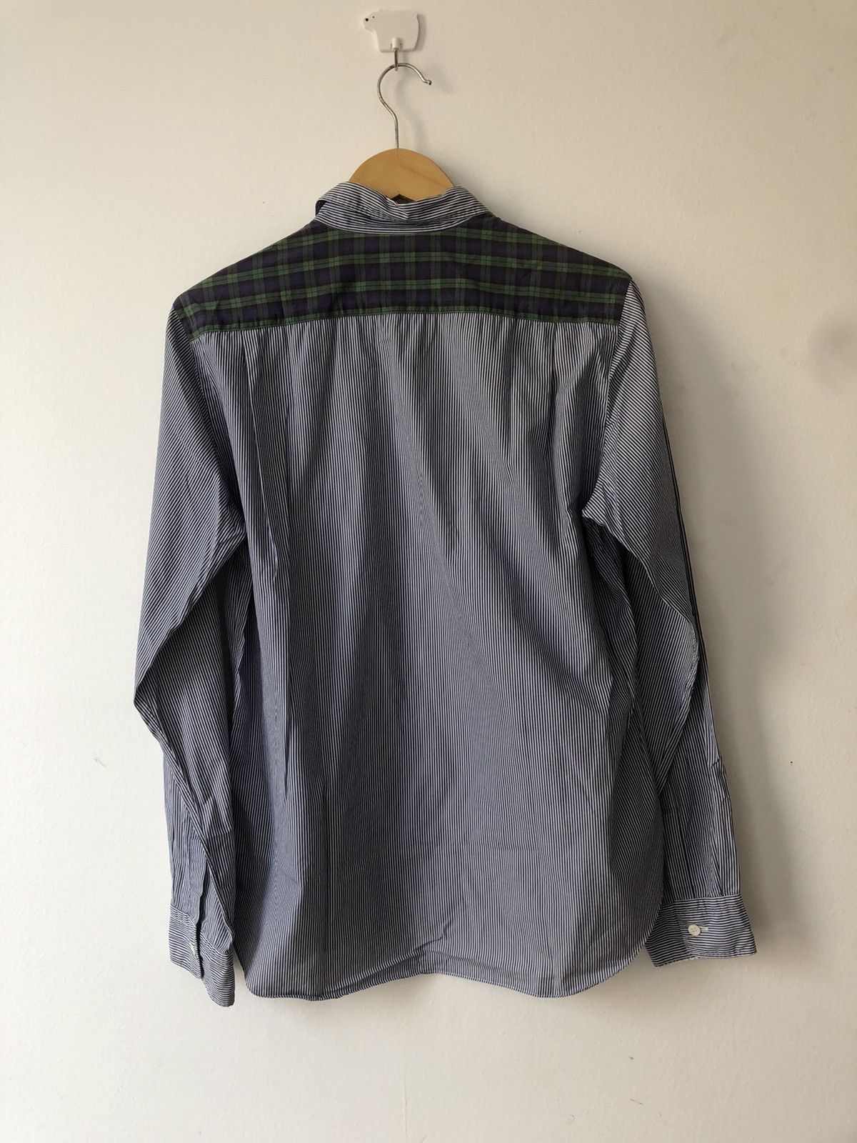 Comme des Garcons Homme Patchwork blue stripes shirt Size US S / EU 44-46 / 1 - 4 Thumbnail