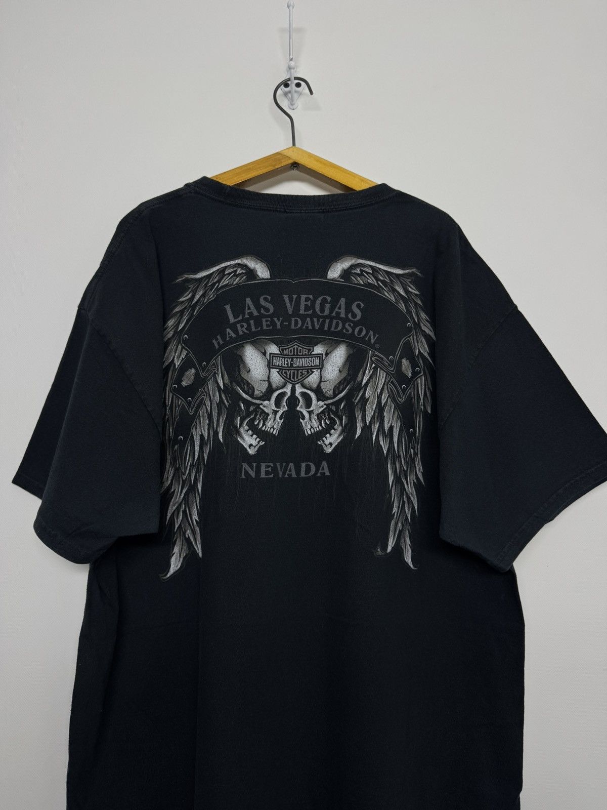 Harley Davidson Vintage HARLEY DAVIDSON Las Vegas Nevada Skull T-Shirt Size US XL / EU 56 / 4 - 2 Thumbnail