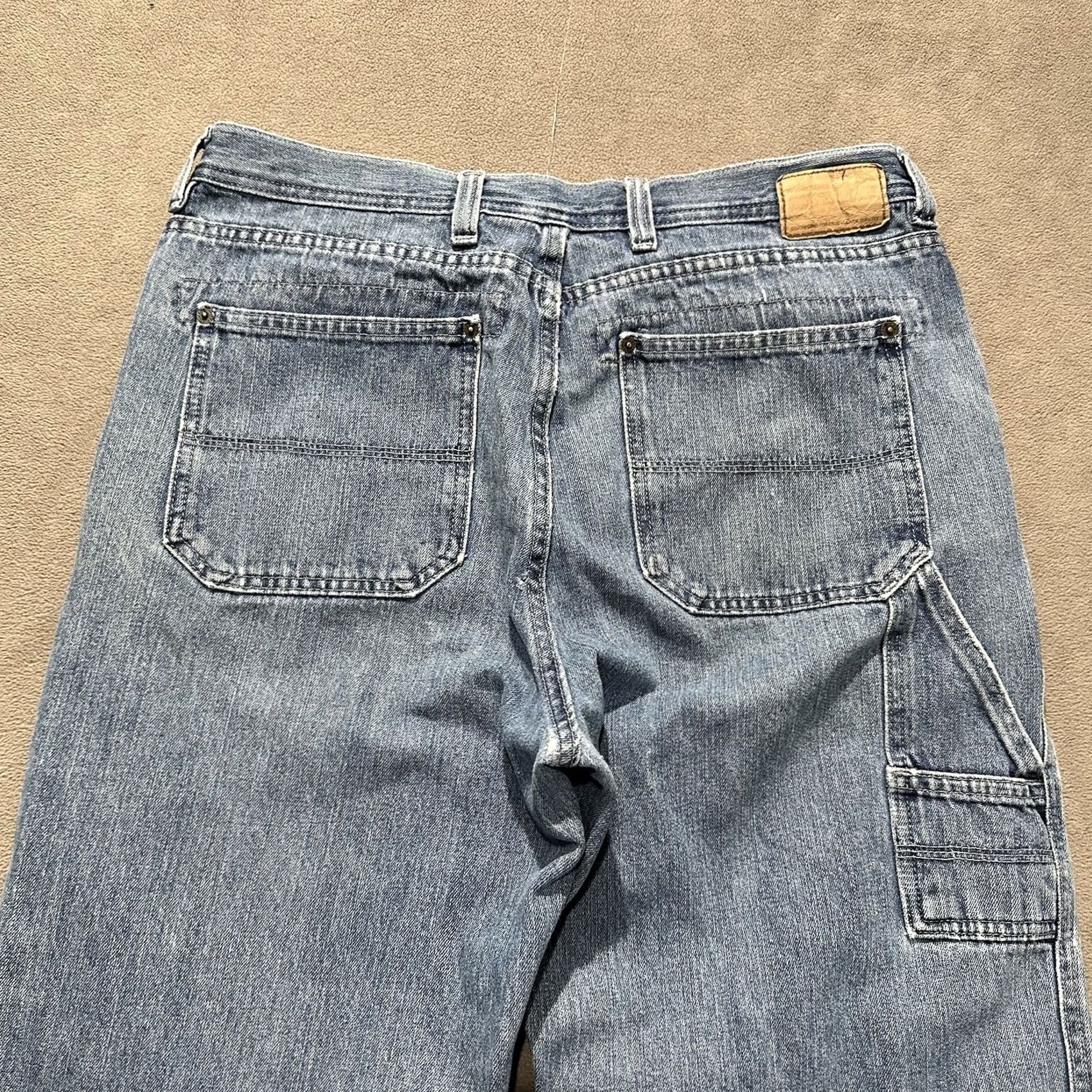 Vintage VINTAGE Urban Pipeline Jeans Mens 36x34 Blue Denim Carpenter Baggy Loose Grunge Y2K FAIR Size US 36 / EU 52 - 4 Thumbnail