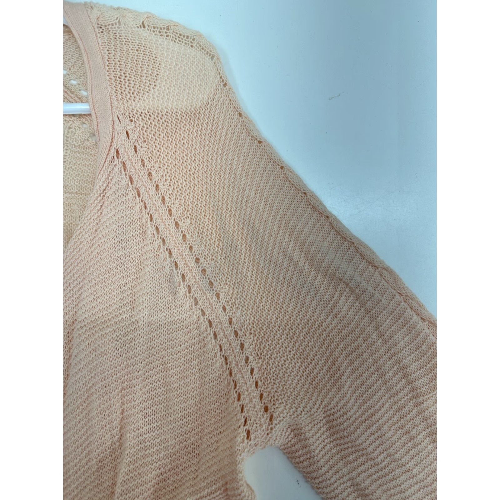 Vintage Sonoma Womens Cardigan Size Large Pink Long Sleeve Open Front Open Knit Size L / US 10 / IT 46 - 3 Thumbnail