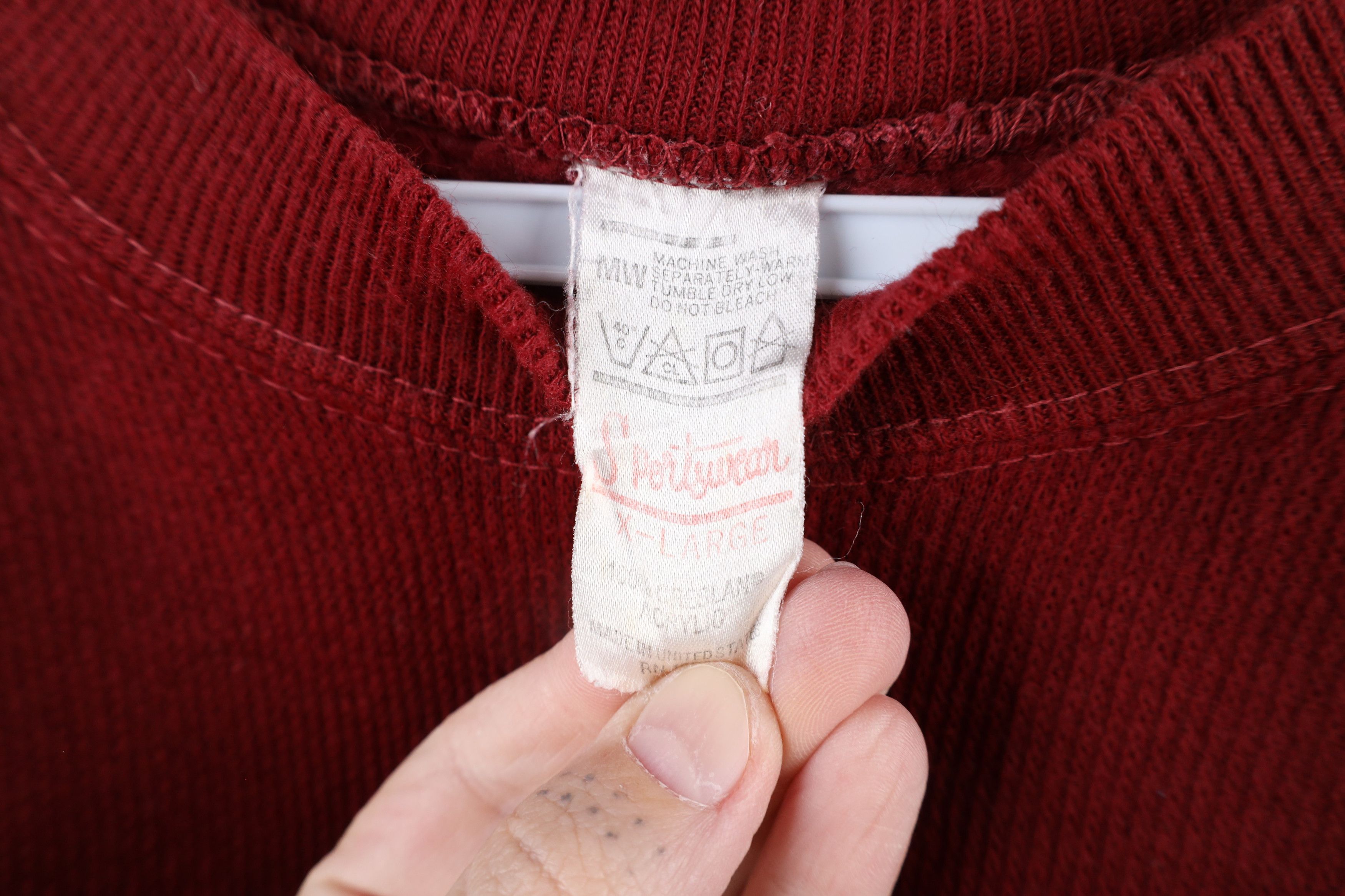 Vintage Vintage 60s 70s Streetwear Blank Ribbed Knit Sweatshirt USA Size XL / US 12-14 / IT 48-50 - 5 Thumbnail
