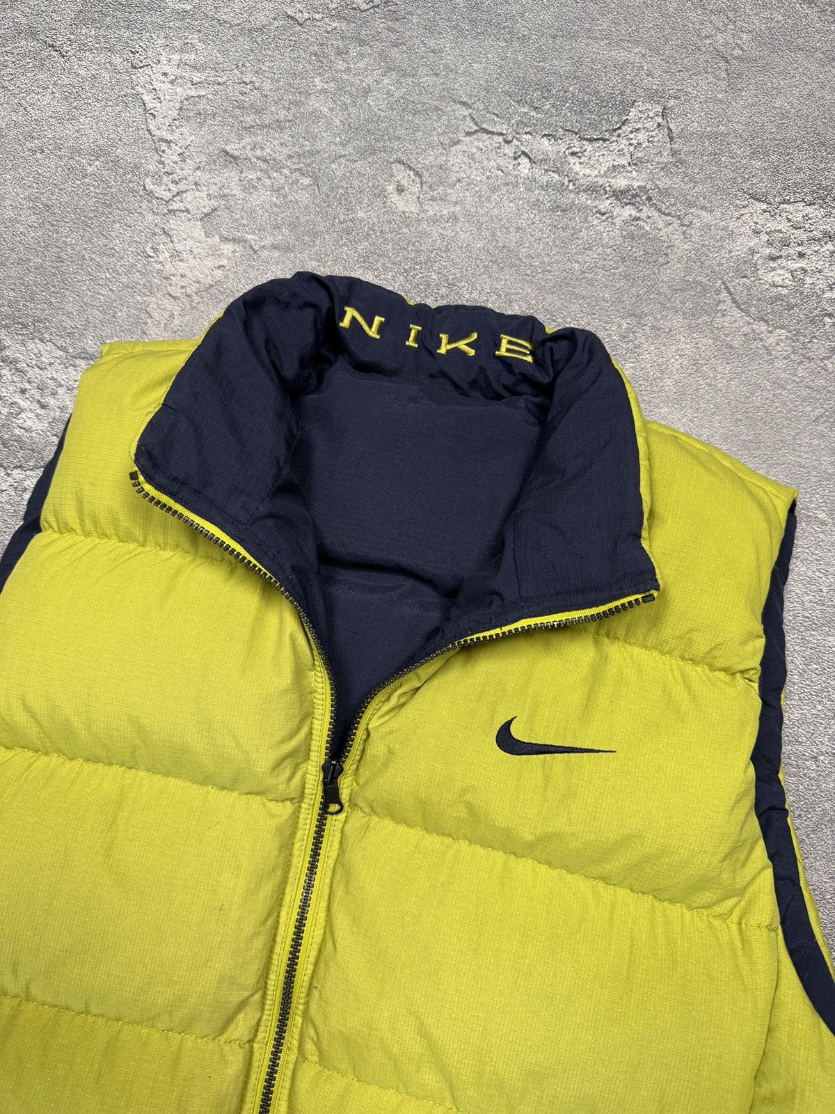 Nike × Vintage Nike Vintage Puffer Reversible Vest Big Logo Size US XL / EU 56 / 4 - 5 Thumbnail