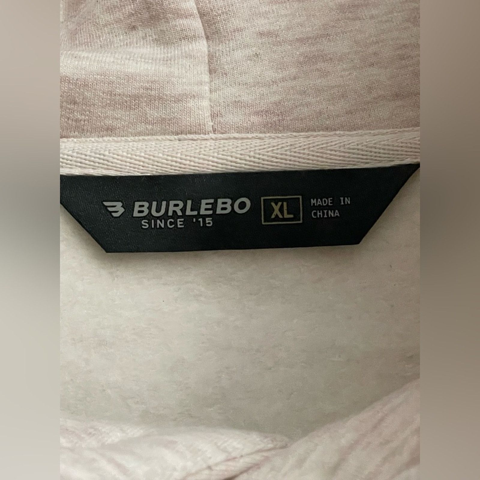 BURLEBO Fleece Hoodie in Whitetail Deer Oatmeal Men XL