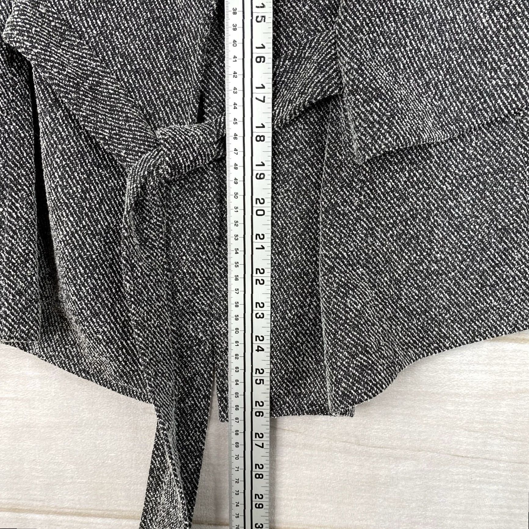 Vintage Fever Cardigan Jacket Women M Black Belted 3/4 Sleeve Tweed Dressy Casual Size M / US 6-8 / IT 42-44 - 4 Thumbnail