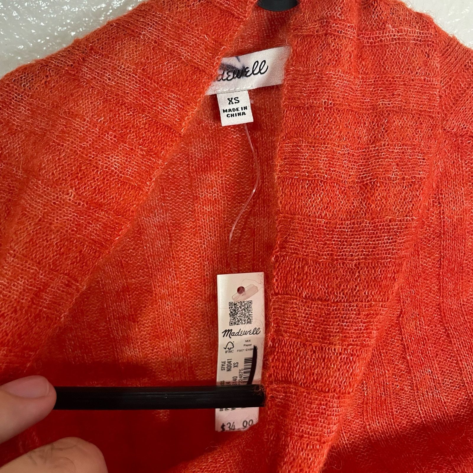 Madewell Madewell Harry Sheer Alpaca Mock Neck Shirt US Women's XS Size XS / US 0-2 / IT 36-38 - 3 Thumbnail