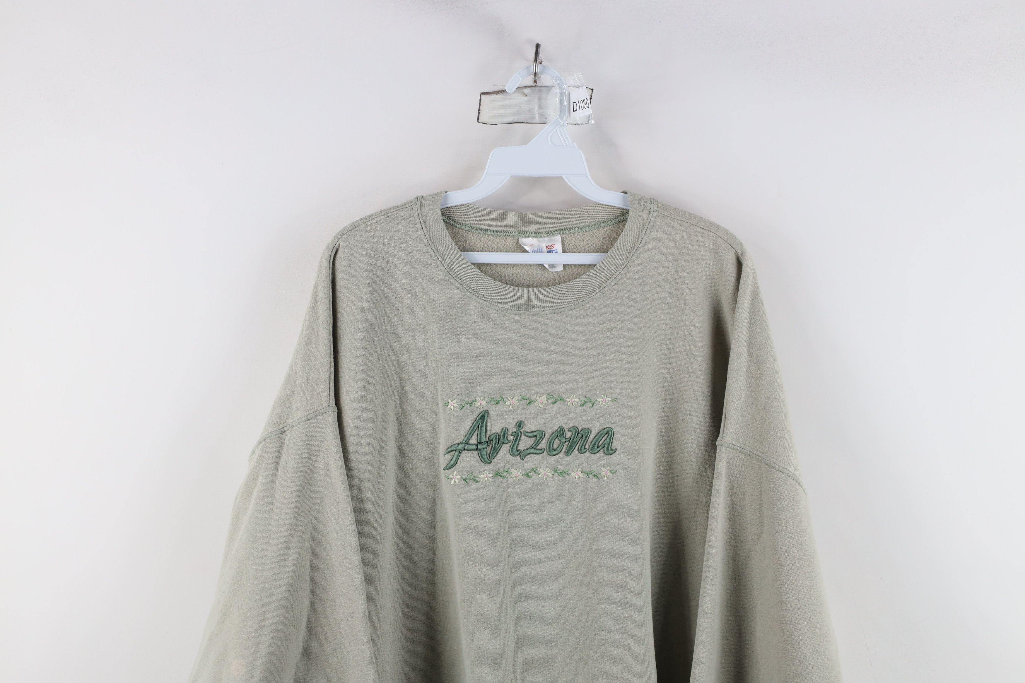 Vintage Vintage 90s Streetwear Arizona Crewneck Sweatshirt Green Size XXL / US 16-18 / IT 52-54 - 2 Thumbnail