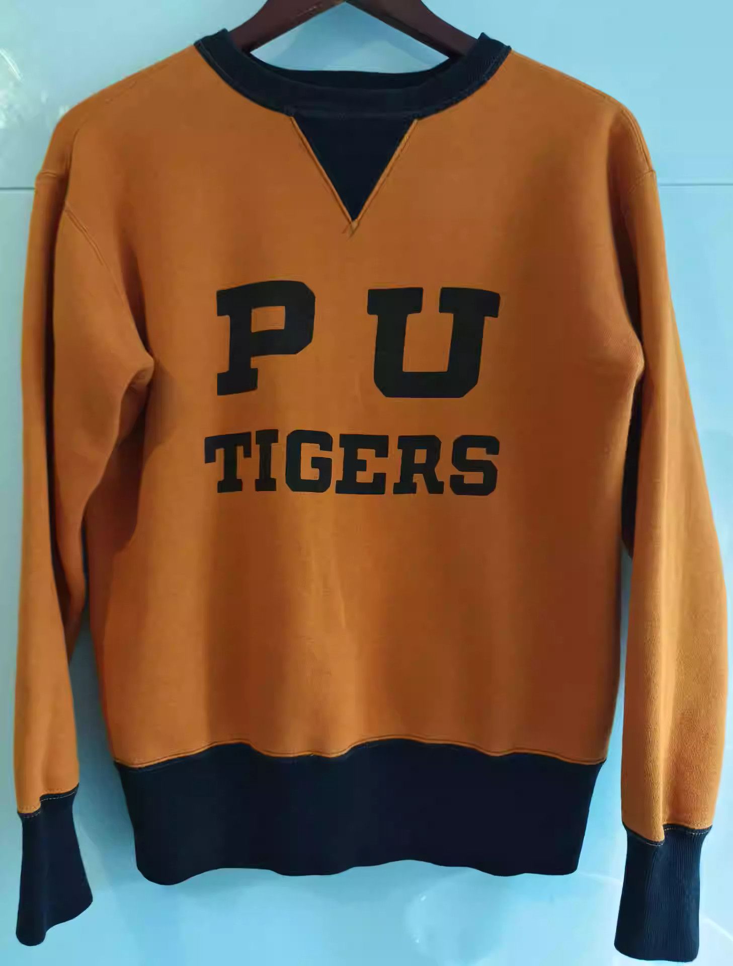 image of Freewheelers Out Of Print Sweatshirt in Orange, Men's (Size Small)