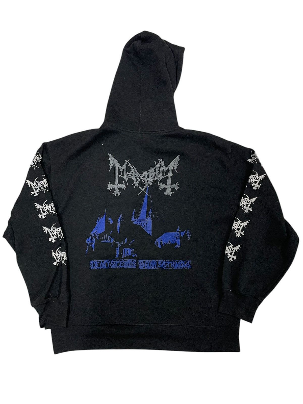 Band Tees Mayhem Black Metal album Y2K De Mysteris Dom Satanas Hooded Size US XL / EU 56 / 4 - 2 Thumbnail