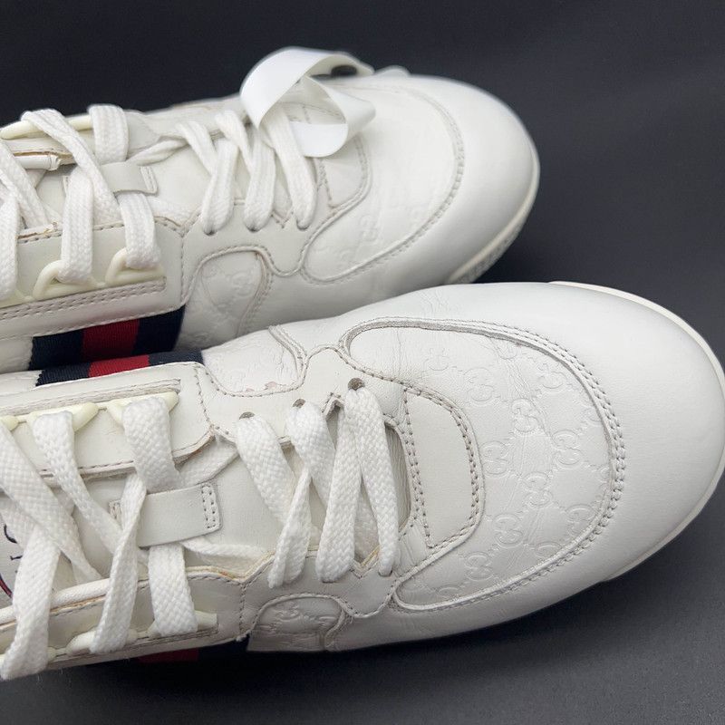 Gucci Gucci White GG Canvas Lace-up Sneakers - Size US 9 / EU 42 - 6 Thumbnail