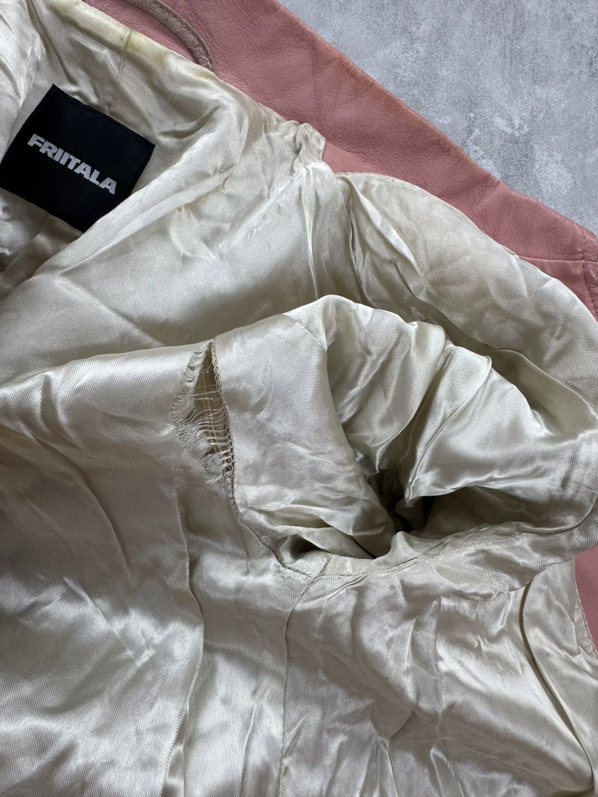 Other Vintage FRIITALA Jacket Floral Leather Coat Womens 90s Size M / US 6-8 / IT 42-44 - 16 Thumbnail