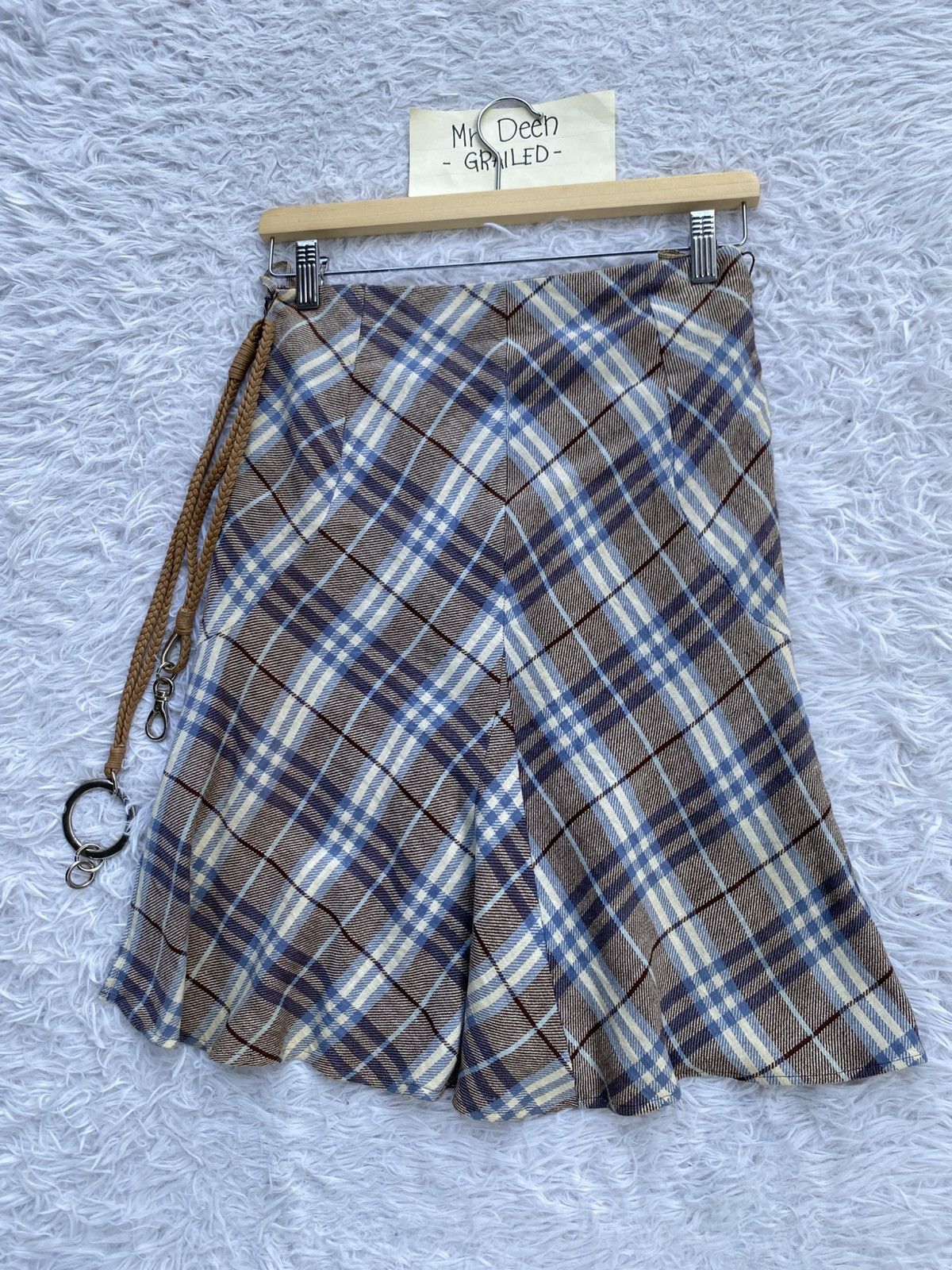 Burberry Rare Vintage Burberry Checkered Midi Skirt Size 26" / US 2 / IT 38 - 23 Thumbnail