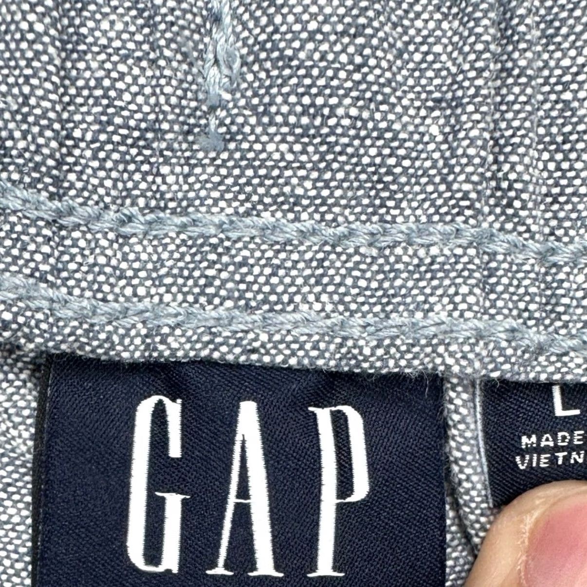 Gap GAP Mens Linen Blend Shorts Large Blue Pull On Drawstring Stretch Waistband NEW Size US 33 - 3 Thumbnail