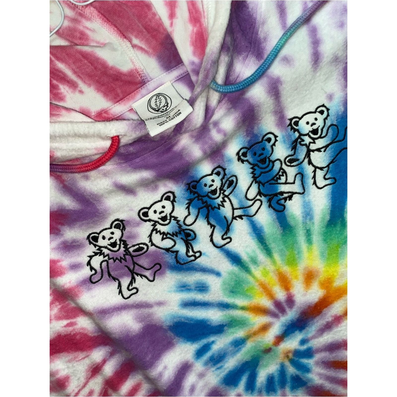 Grateful Dead Official Grateful Dead Tie Dye Super Soft Hoodie Bears MED Size M / US 6-8 / IT 42-44 - 6 Thumbnail