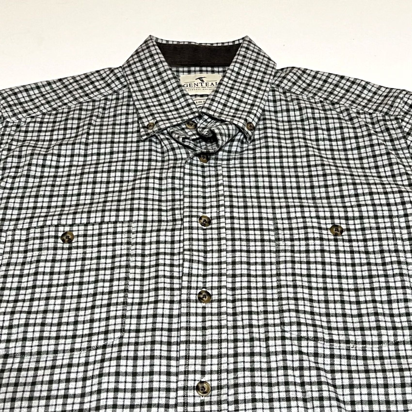 Vintage Genteal Shirt Plaid Button-Up Long Sleeve Cotton Flannel Mens Size S Gray 100% Cotton Button-Down Collar Pocket Size US S / EU 44-46 / 1 - 2 Thumbnail