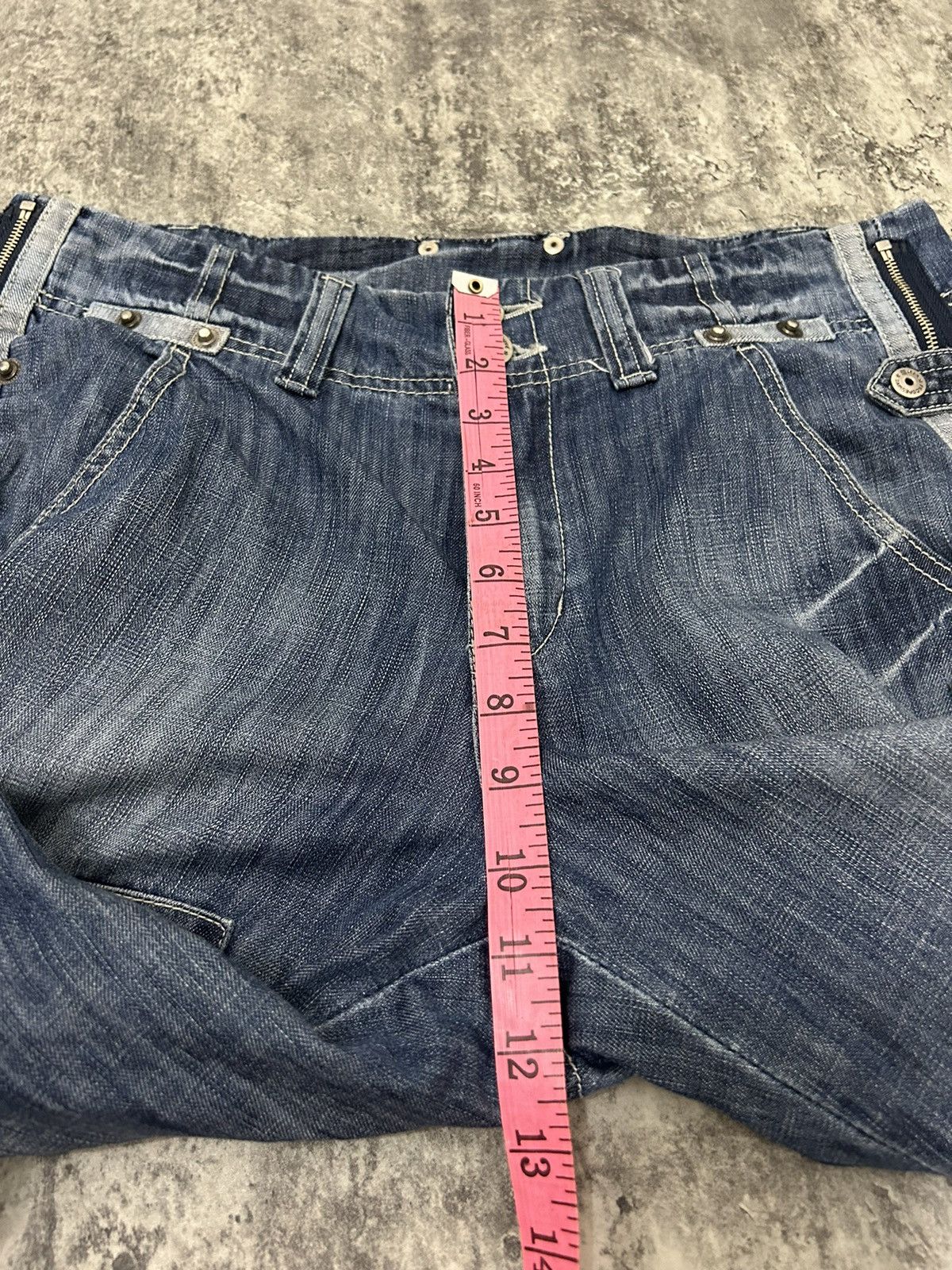 JNCO × Japanese Brand EXR baggy Full Zip jorts Denim Pants Size US 33 - 14 Thumbnail