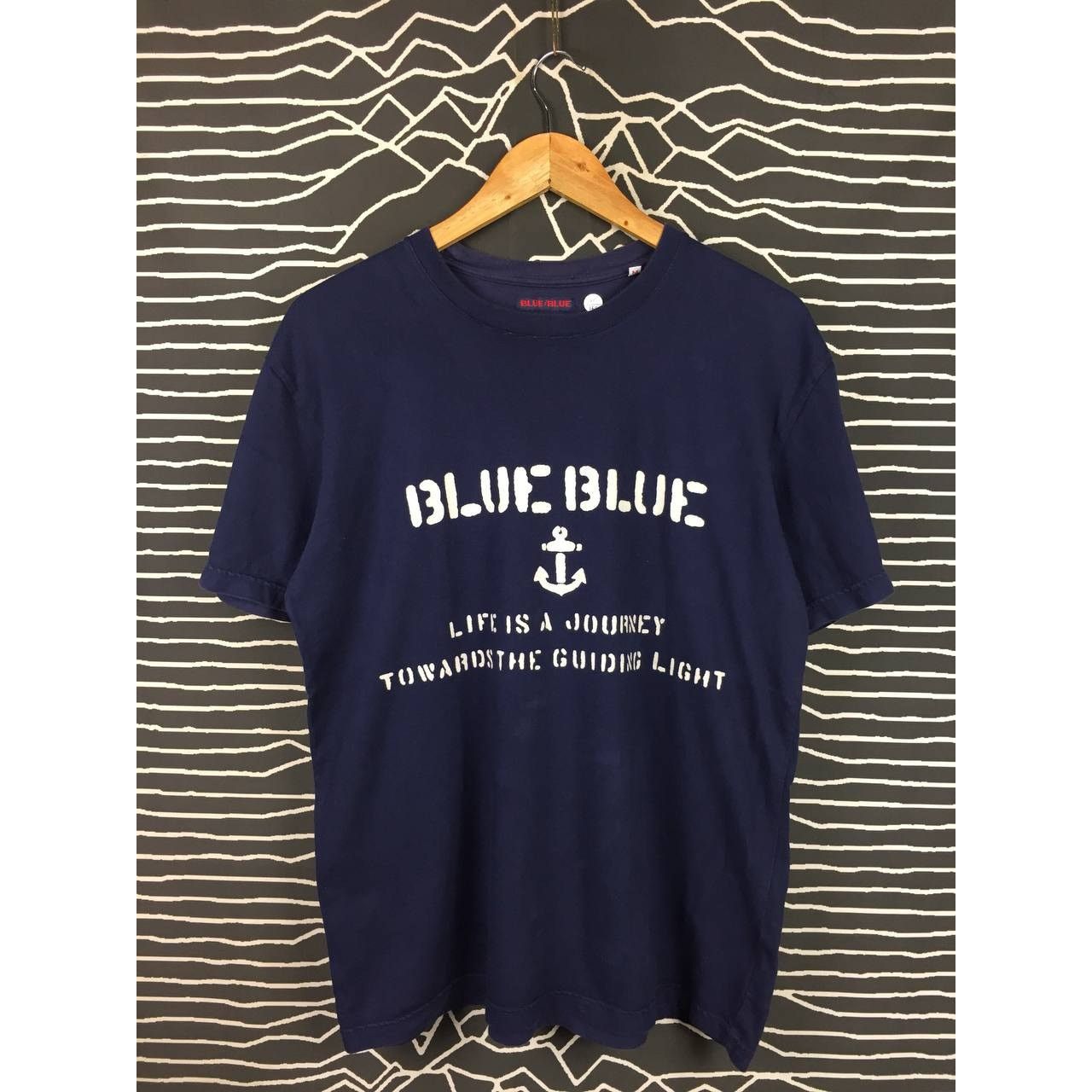 Blue Blue Japan Vtg Blue Blue Japan Life Is A Journey Quote Tee Size US M / EU 48-50 / 2 - 9 Thumbnail