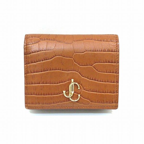 Jimmy Choo Jimmy Choo Jimmy Choo Crocodile Embossed Bifold Wallet Leather Short Wallet in Fair Condition Size ONE SIZE - 1 Thumbnail