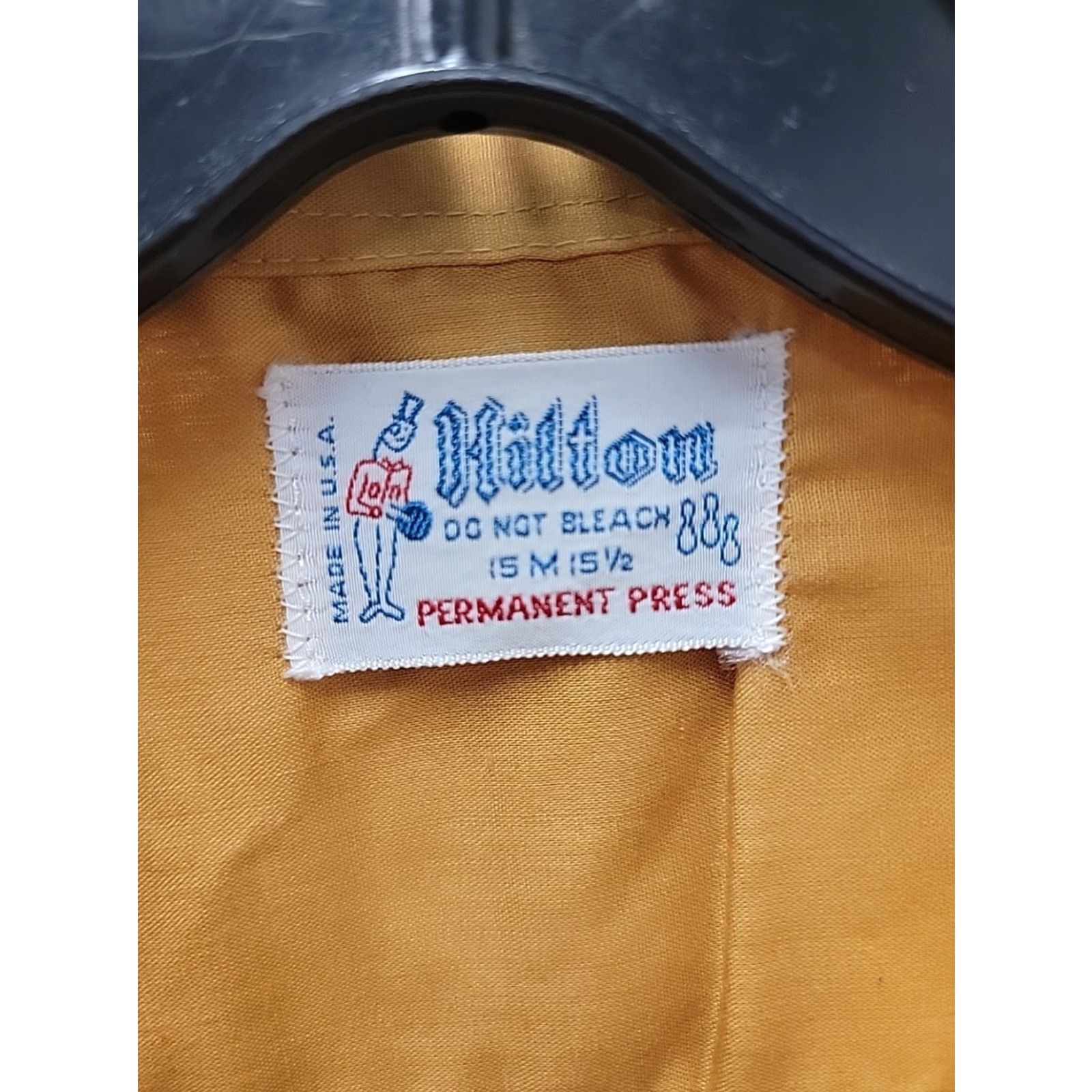 Vintage VINTAGE Hilton Button Front Shirt Mens M 1960s Yellow Cotton Blend Short Sleeve Art Deco 60s Fashion Distressed Size ONE SIZE - 4 Thumbnail