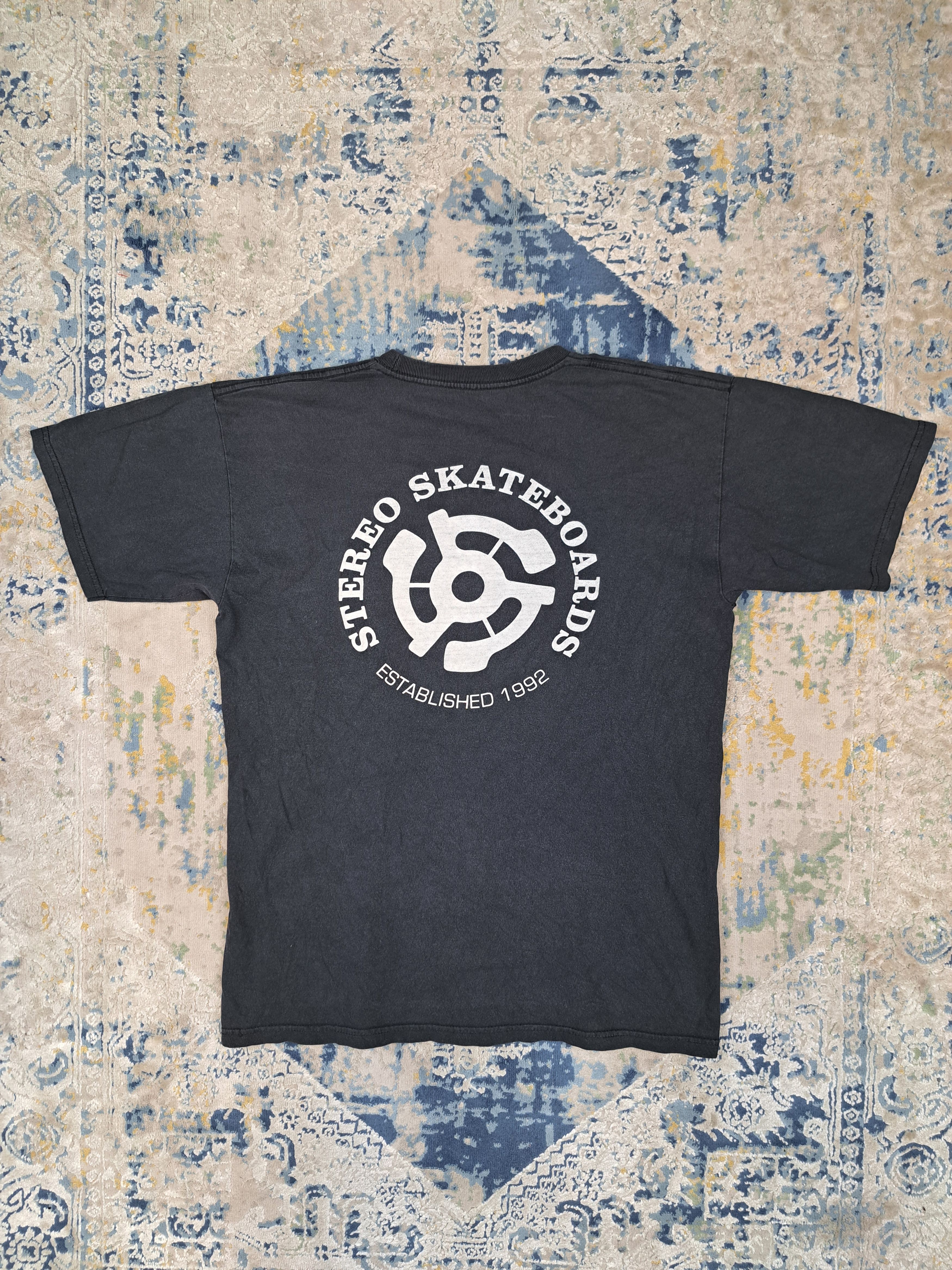 Vintage Vintage Stereo Skateboards Tee Washed Black Skate Size US M / EU 48-50 / 2 - 1 Thumbnail