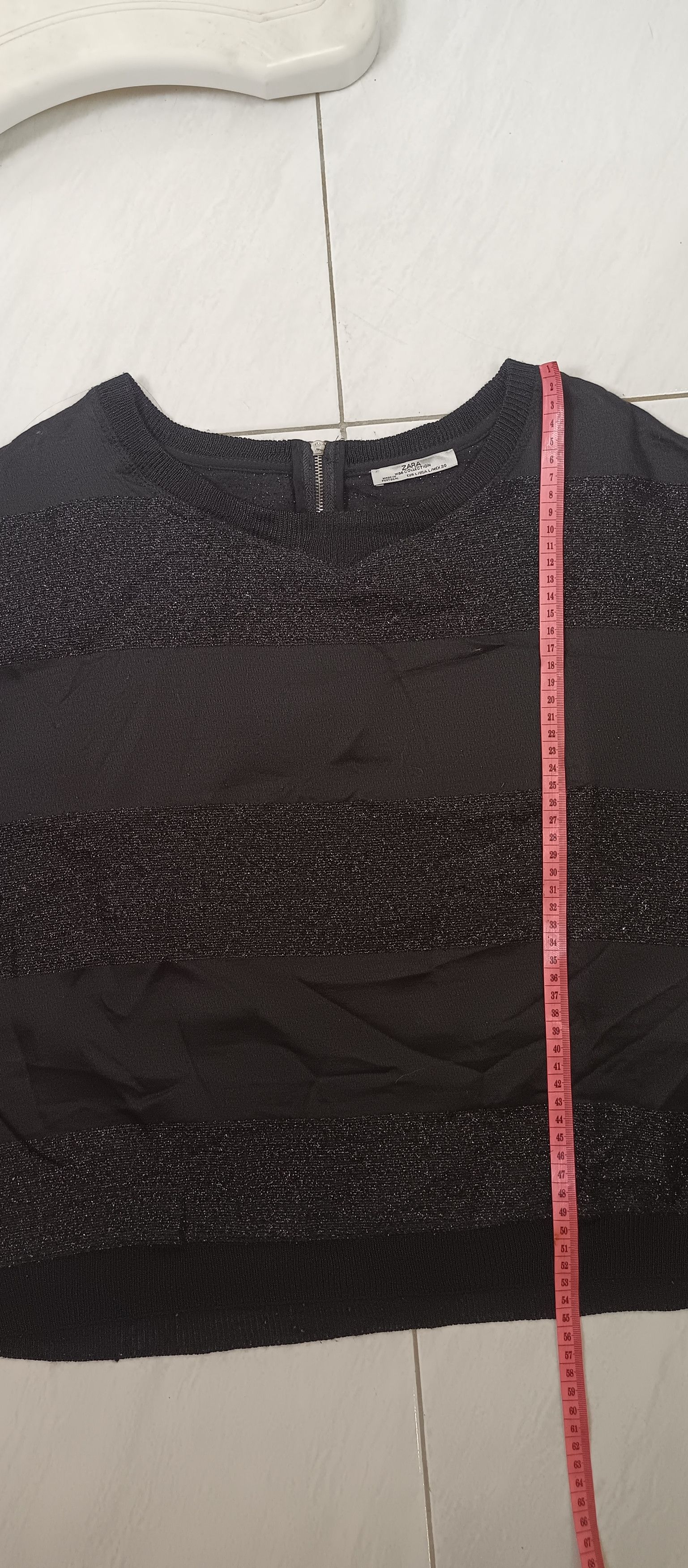 If Six Was Nine × Zara ZARA Stripped Glitter Women's Black Knitted Neck Size US L / EU 52-54 / 3 - 4 Thumbnail