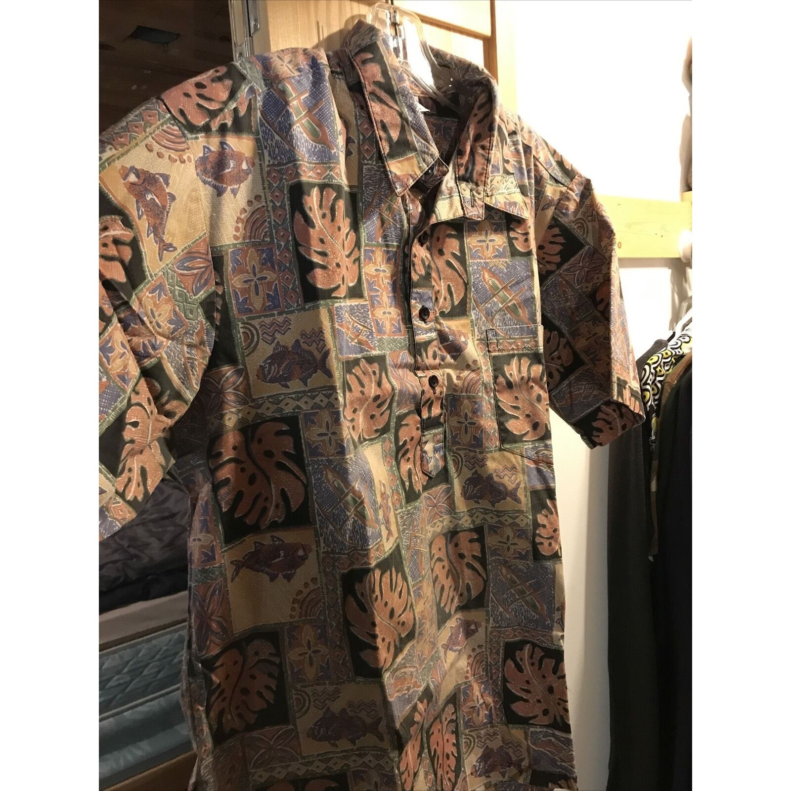 Other Malihini Vintage Men’s L orange Floral Button Hawaiian Shirt Size US L / EU 52-54 / 3 - 5 Thumbnail