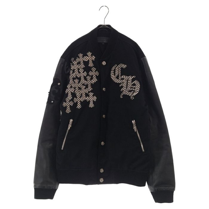 Chrome Hearts Chrome Hearts Harako Cross Patch Letterman Jacket | Grailed