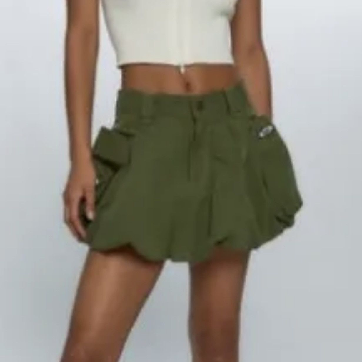 X-Girl Balloon cargo mini bubble skirt Size 29" - 2 Thumbnail