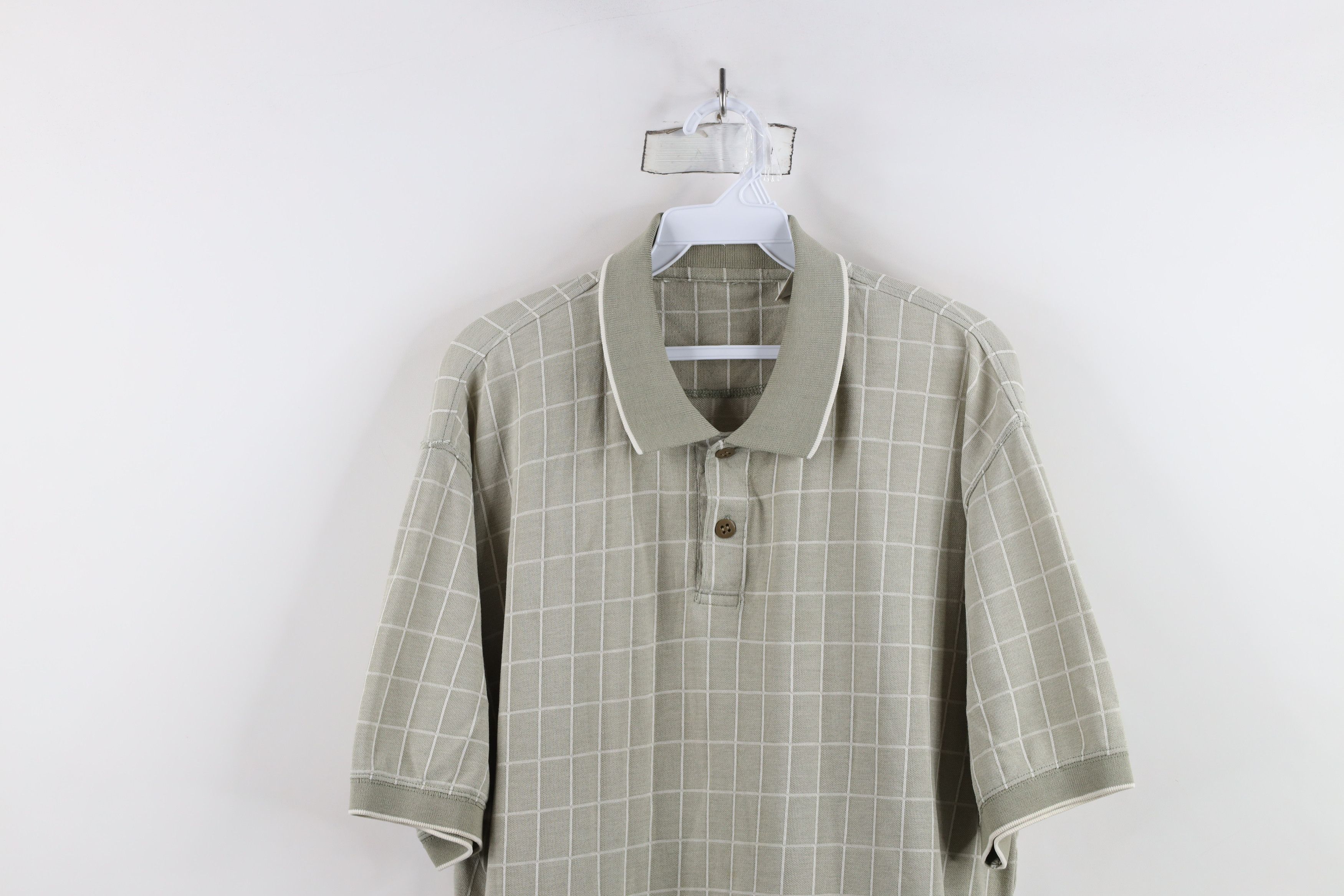 Vintage Vintage 90s Streetwear Checkered Collared Golf Polo Shirt Size US L / EU 52-54 / 3 - 2 Thumbnail
