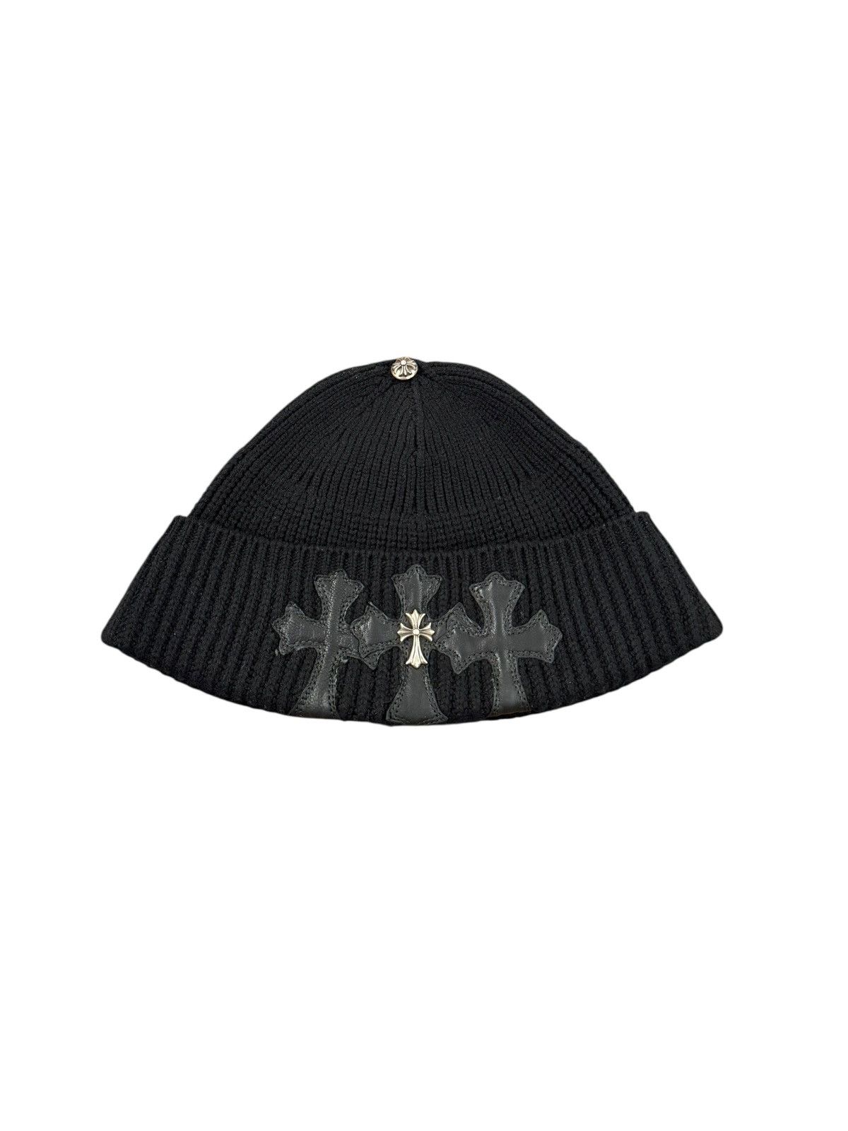 Chrome Hearts Cemetery Cross Patch & Silver Cross Cashmere Beanie Size ONE SIZE - 1 Thumbnail