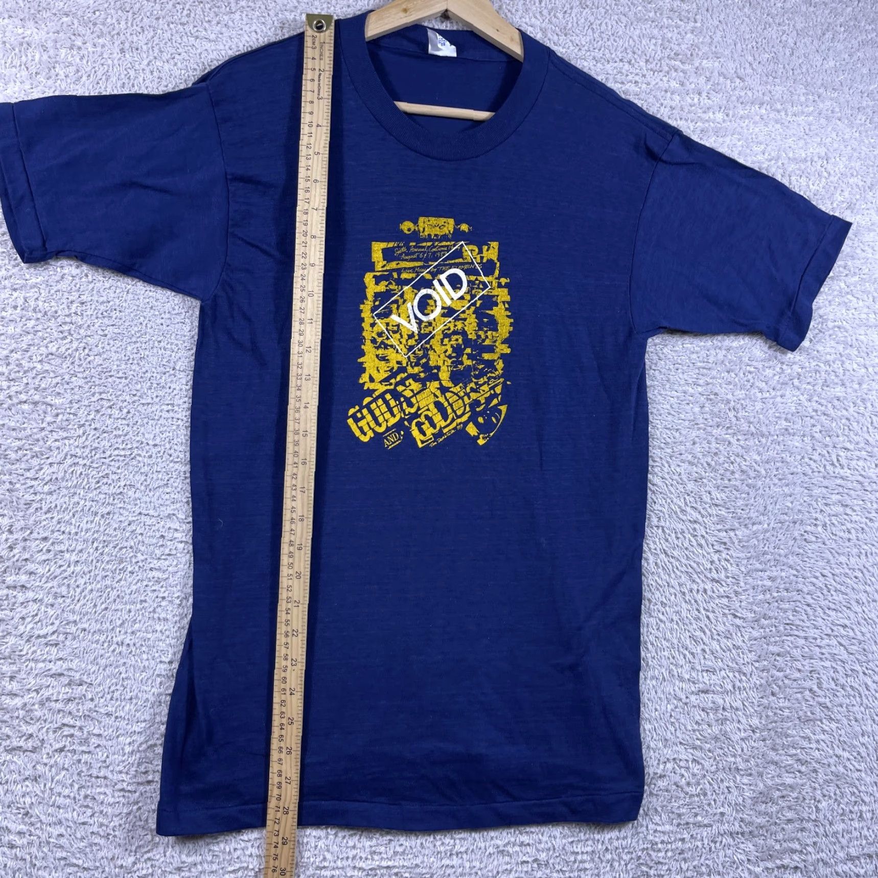 Vintage VINTAGE Healthknit T-Shirt Punk 80s Void Band Adult Large Blue USA Shirt Men Regular Size L Short Sleeve Crew Neck Graphic Print Size US L / EU 52-54 / 3 - 5 Thumbnail