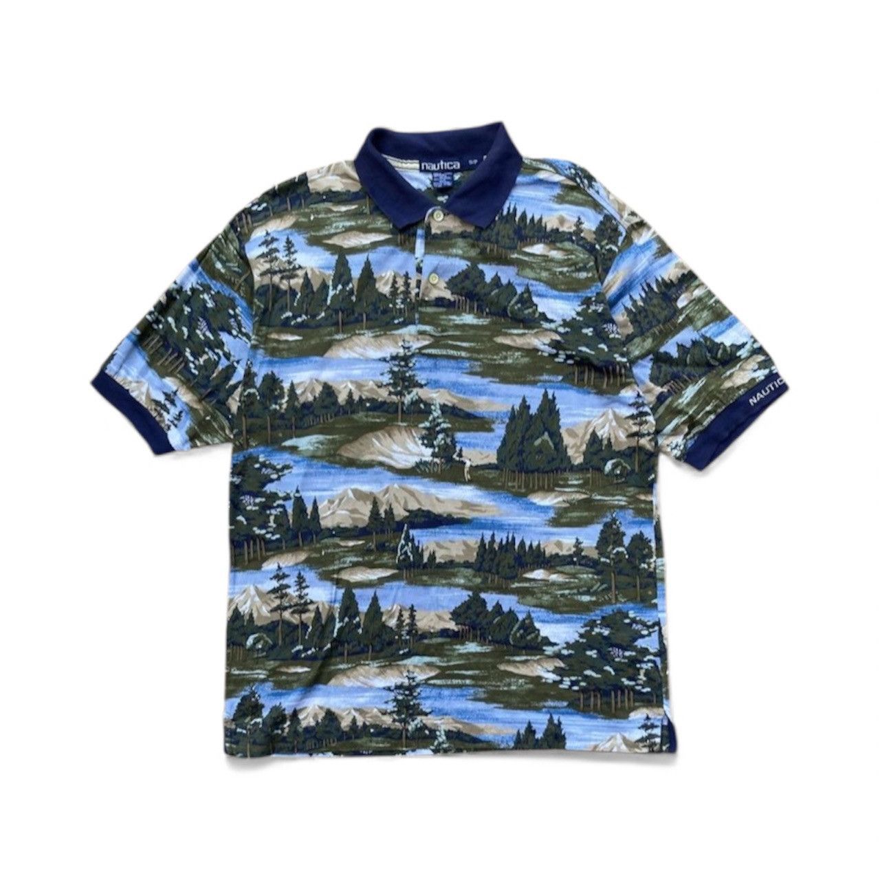 Nautica Vintage y2k All Over Print Nautica Golf Polo Shirt Size US S / EU 44-46 / 1 - 1 Thumbnail
