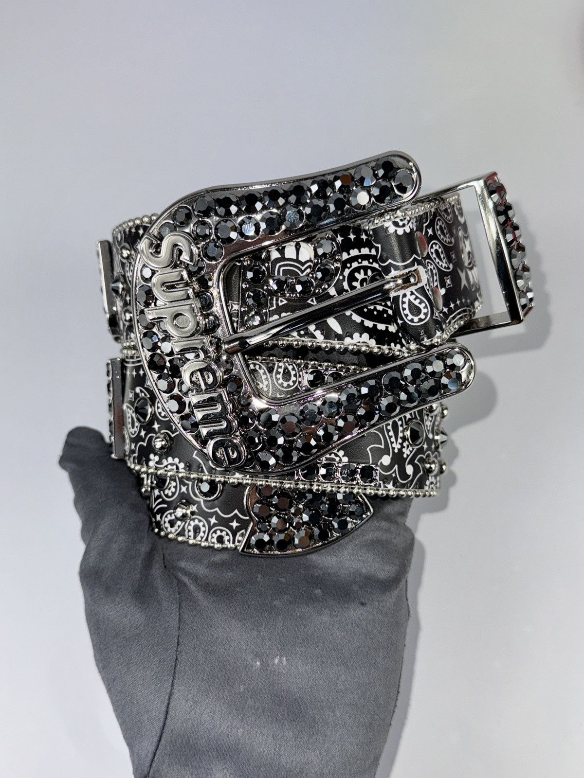 Supreme Black Supreme Glitter Vinyl Ranger Belt O.S. | Grailed