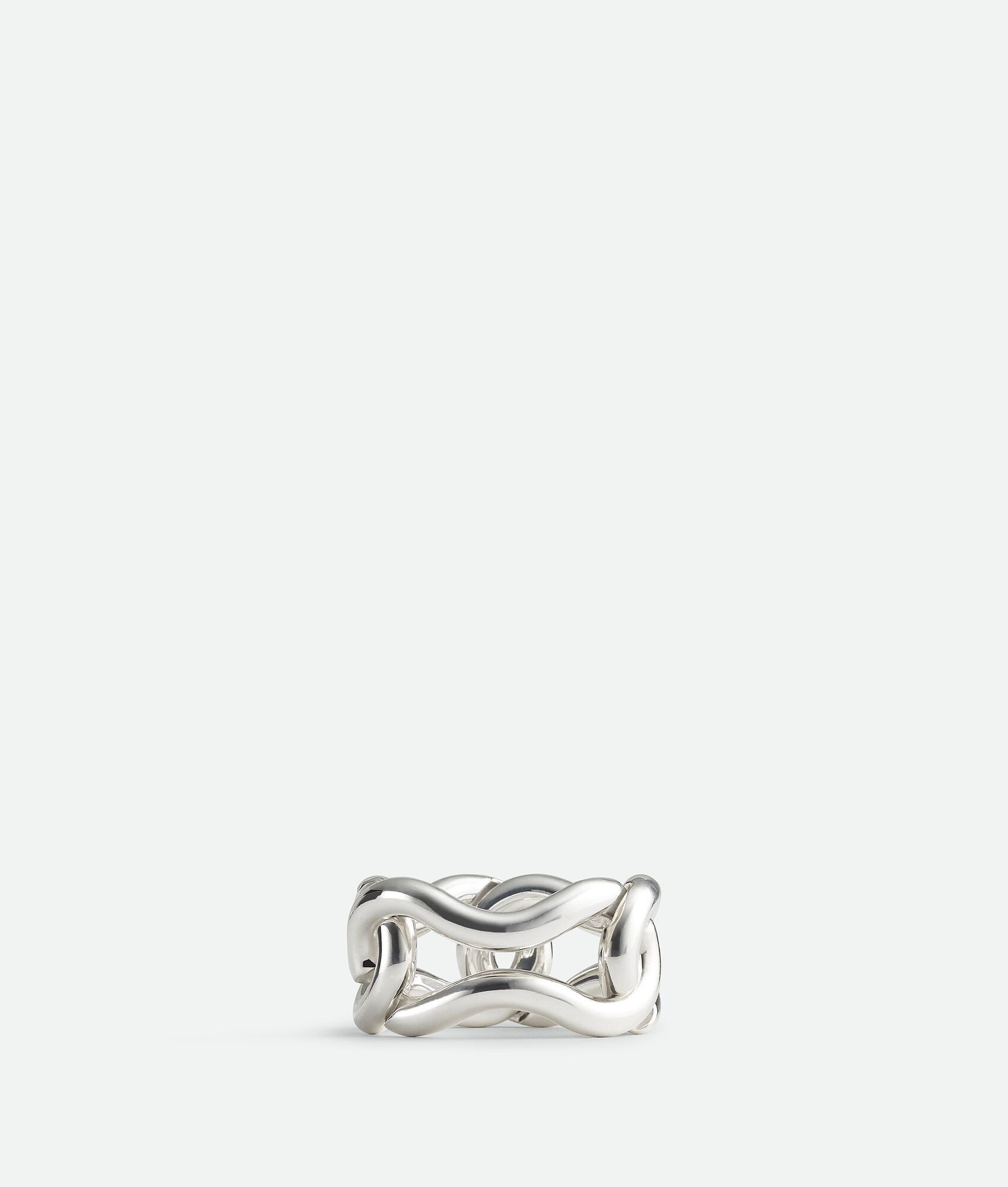 Bottega Veneta o1bcso1str0725 Size: 13 / Nest Chain Ring in Silver Size ONE SIZE - 1 Thumbnail