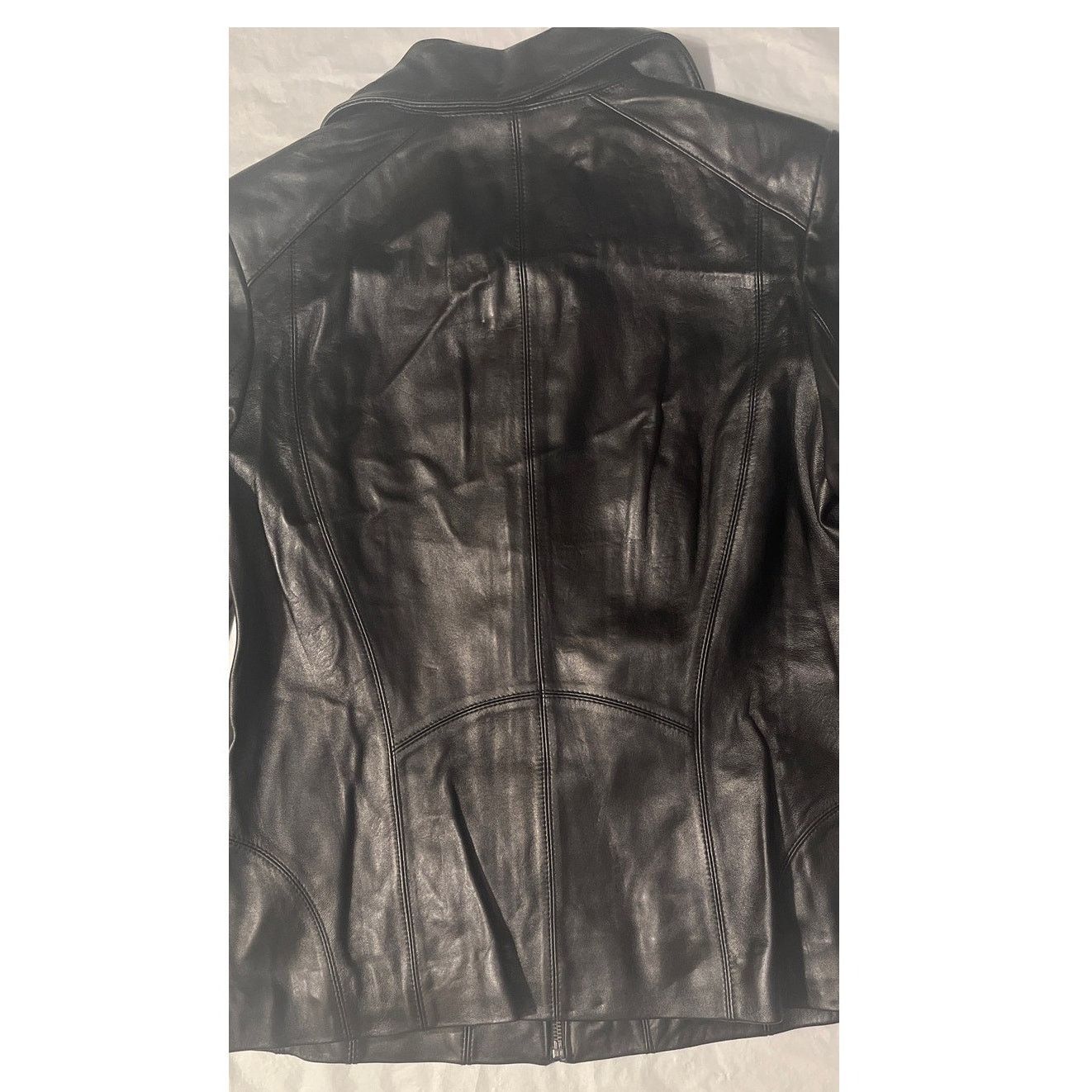 Other Black Leather Zip Front Jacket Sz. M - Sample first fit Size M / US 6-8 / IT 42-44 - 4 Thumbnail