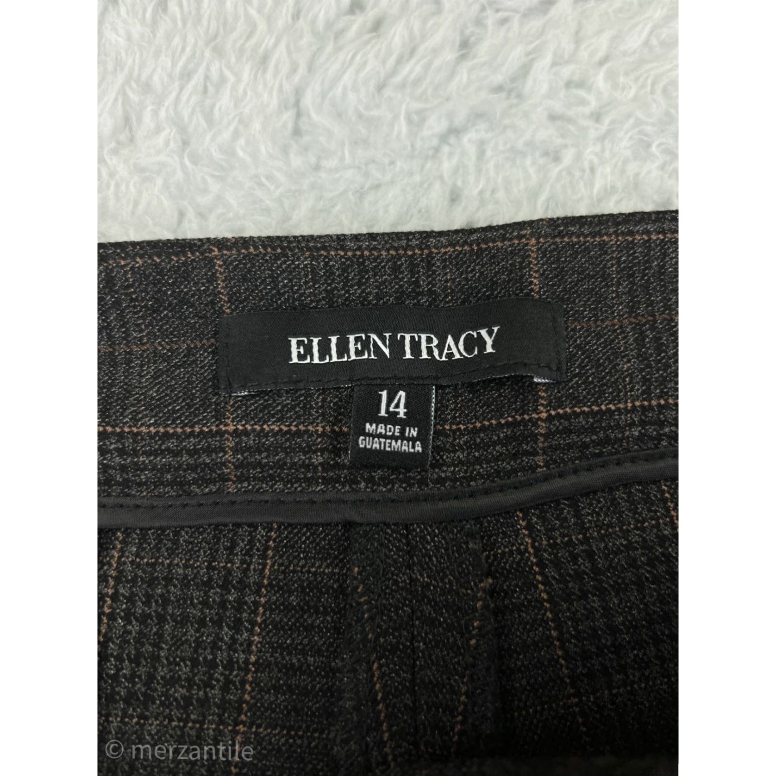 Ellen Tracy Ellen Tracy Pants Womens 14 Gray Plaid Polyester Blend Stretch Pockets Shirt/Category: Pants Size 36" / US 14 / IT 50 - 4 Thumbnail