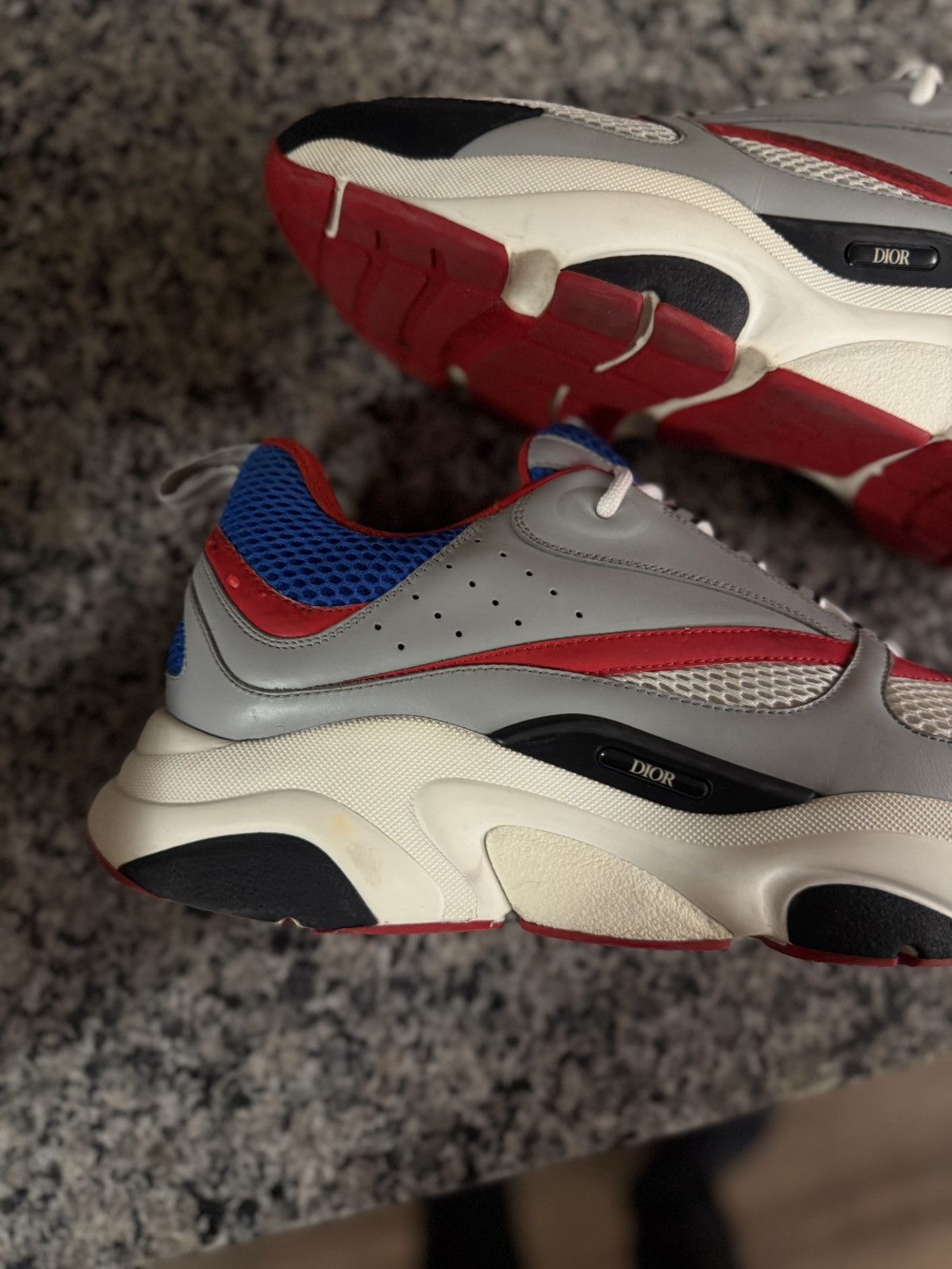 Dior 48EU/15US Dior B22 Reflective Sneaker ‘Grey Blue Red Size US 15 / EU 48 - 2 Thumbnail