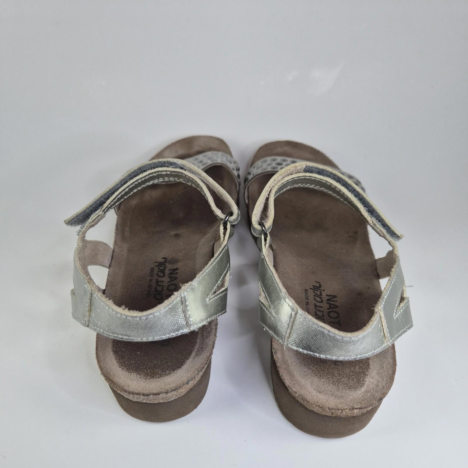 Dries Van Noten NAOT Women Sz9 Hero Strappy Wedge Silver Boho Sandals Size US 9 / IT 39 - 7 Thumbnail