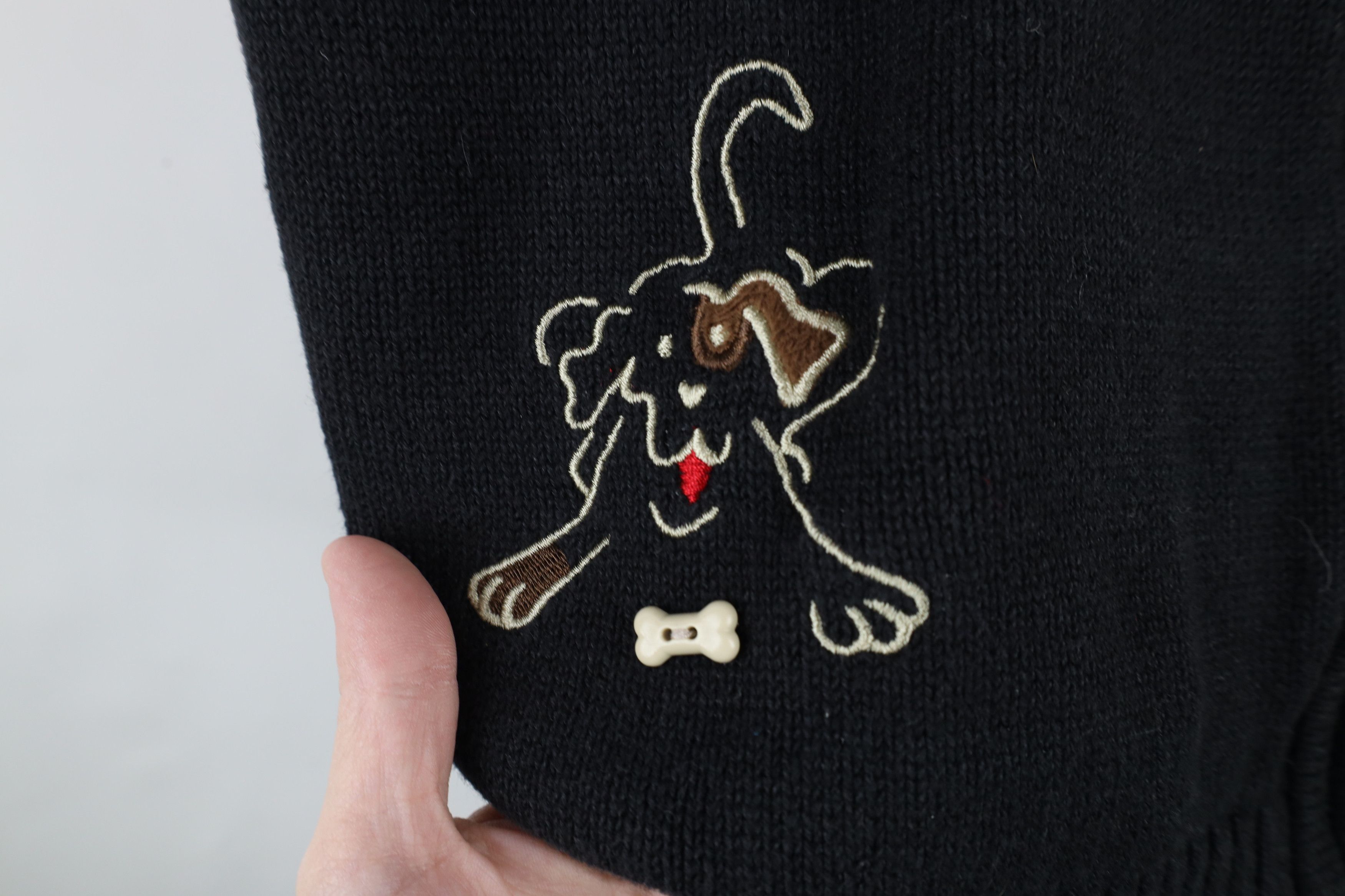 Vintage Vintage 90s Streetwear Dog Puppy Knit Full Zip Sweater Vest Size XXL / US 16-18 / IT 52-54 - 6 Thumbnail