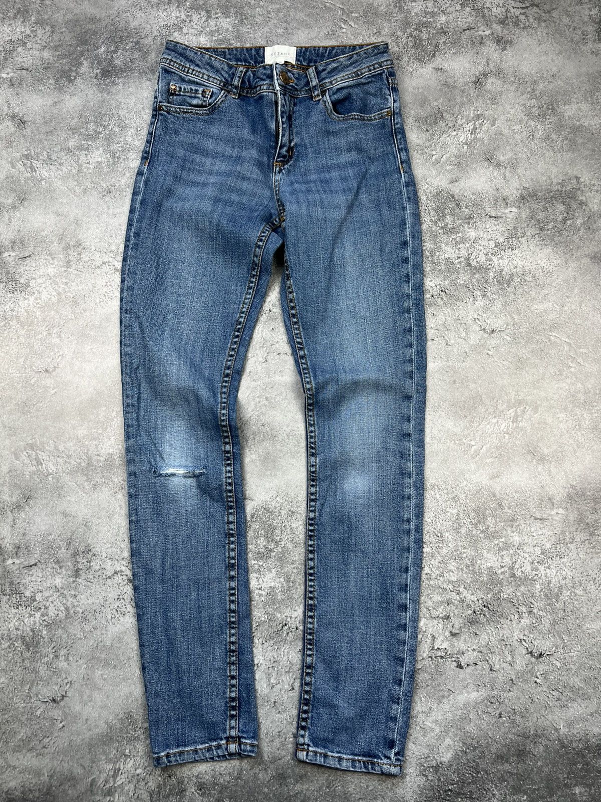 Sezane Sezane Blue Denim Pants Womens Jeans Size 25" / US 0 / IT 36 - 1 Thumbnail