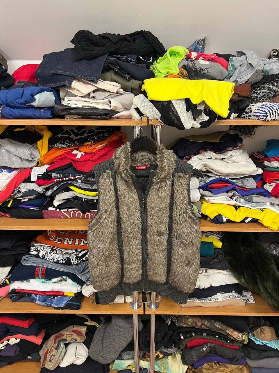 Vintage Faux Fur Glamour Y2K Hype Vest