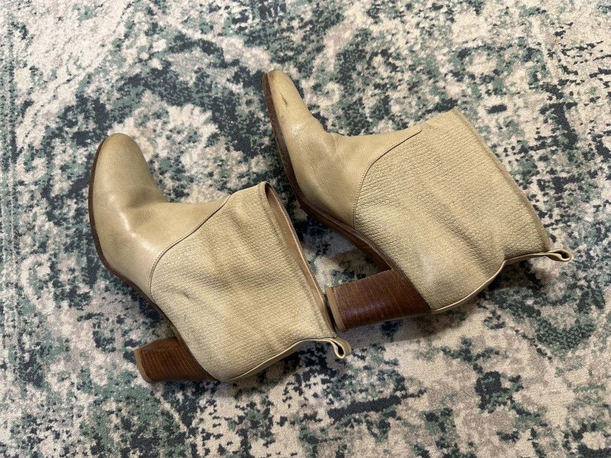 Maison Margiela Maison Martin Margiela Beige Leather and Suede Ankle Boots Size US 6 / IT 36 - 19 Thumbnail